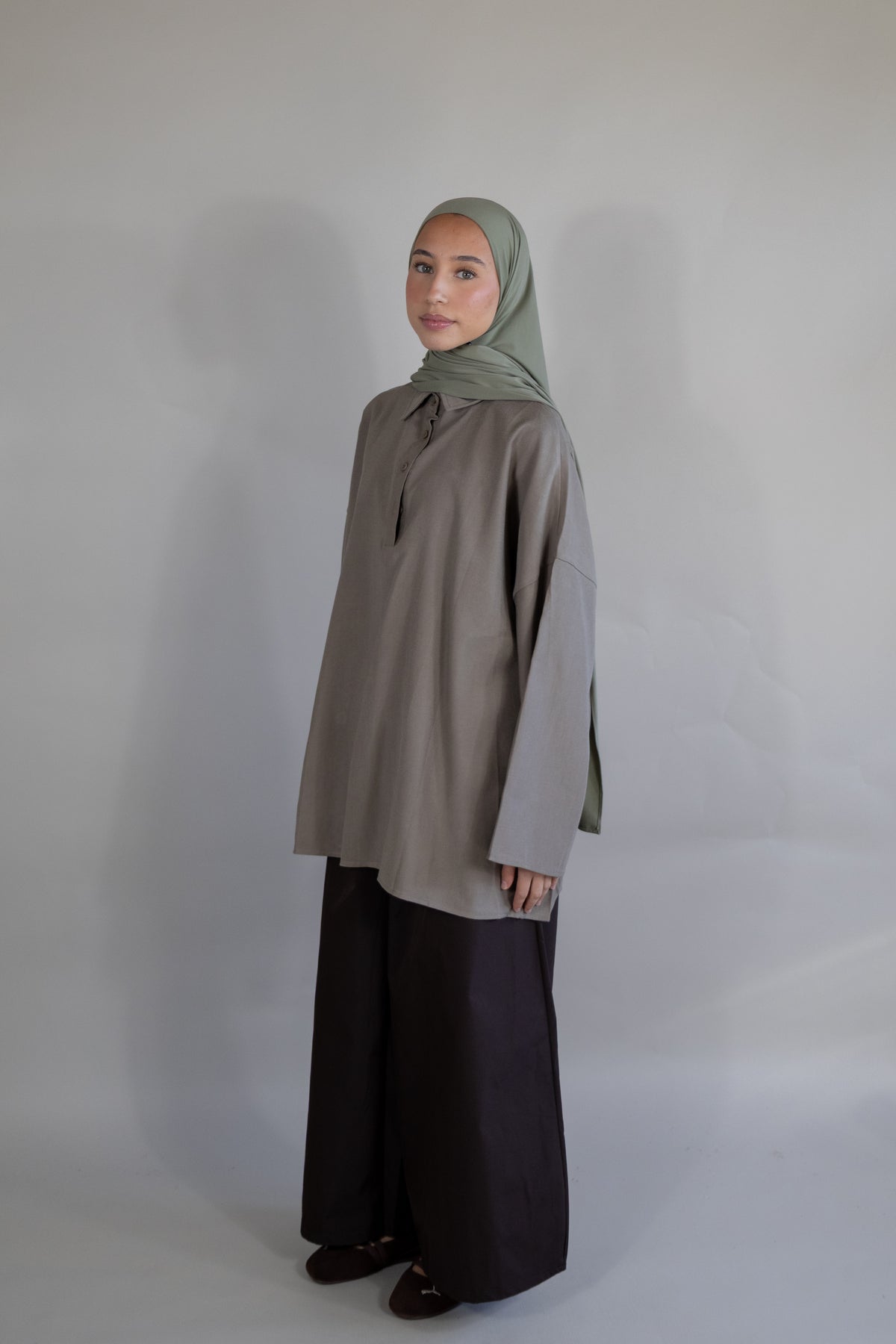 Chemise tencel - Kaki