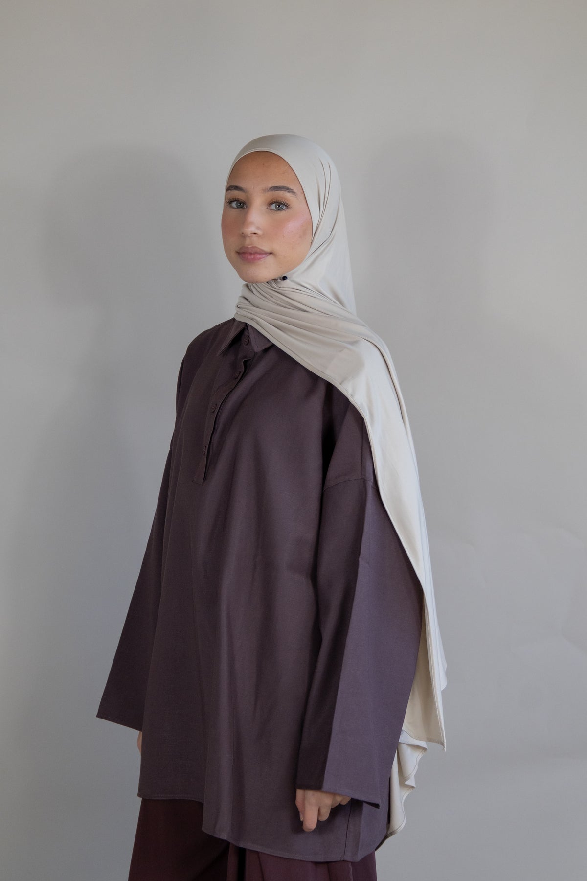 Chemise tencel - Prune