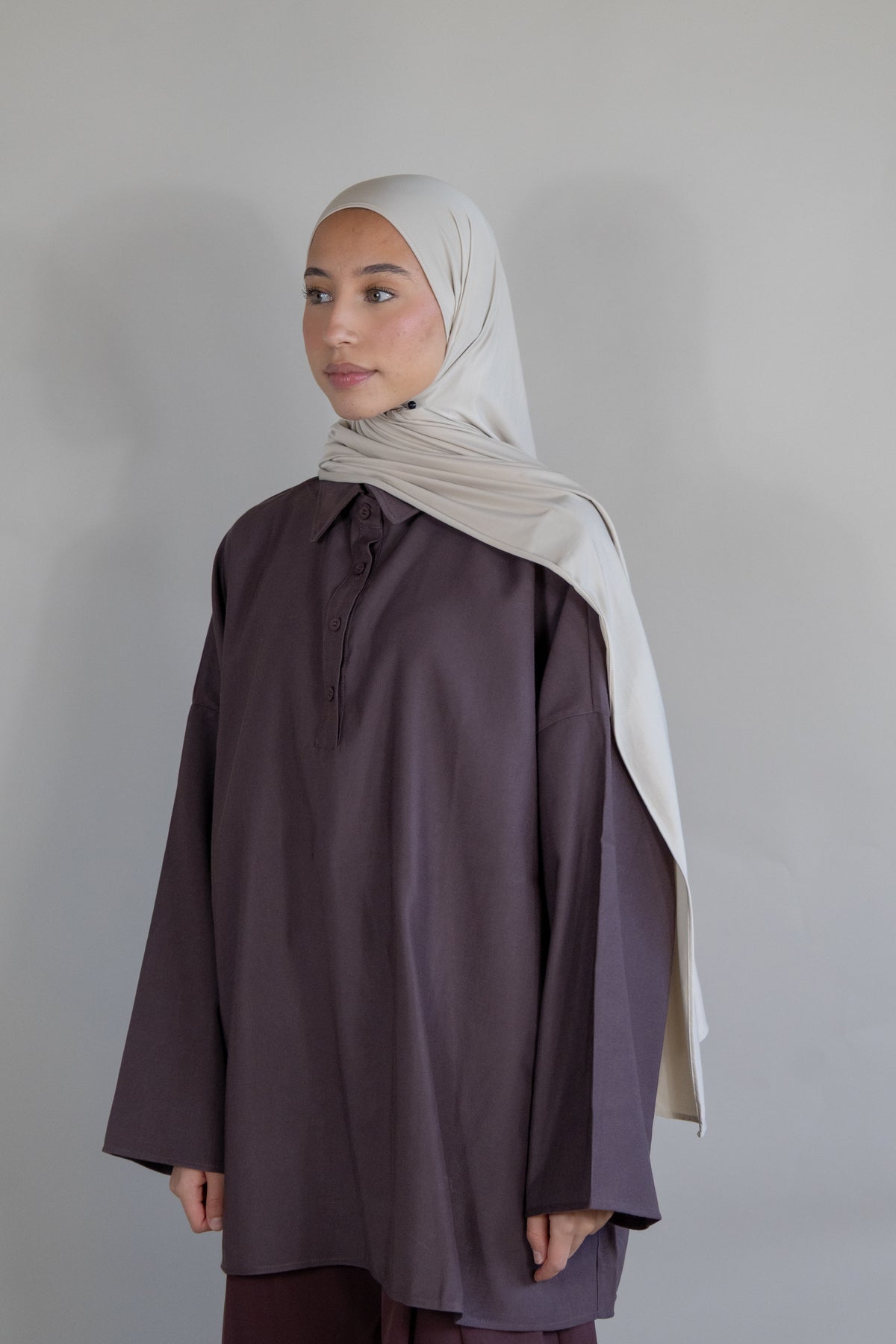 Chemise tencel - Prune
