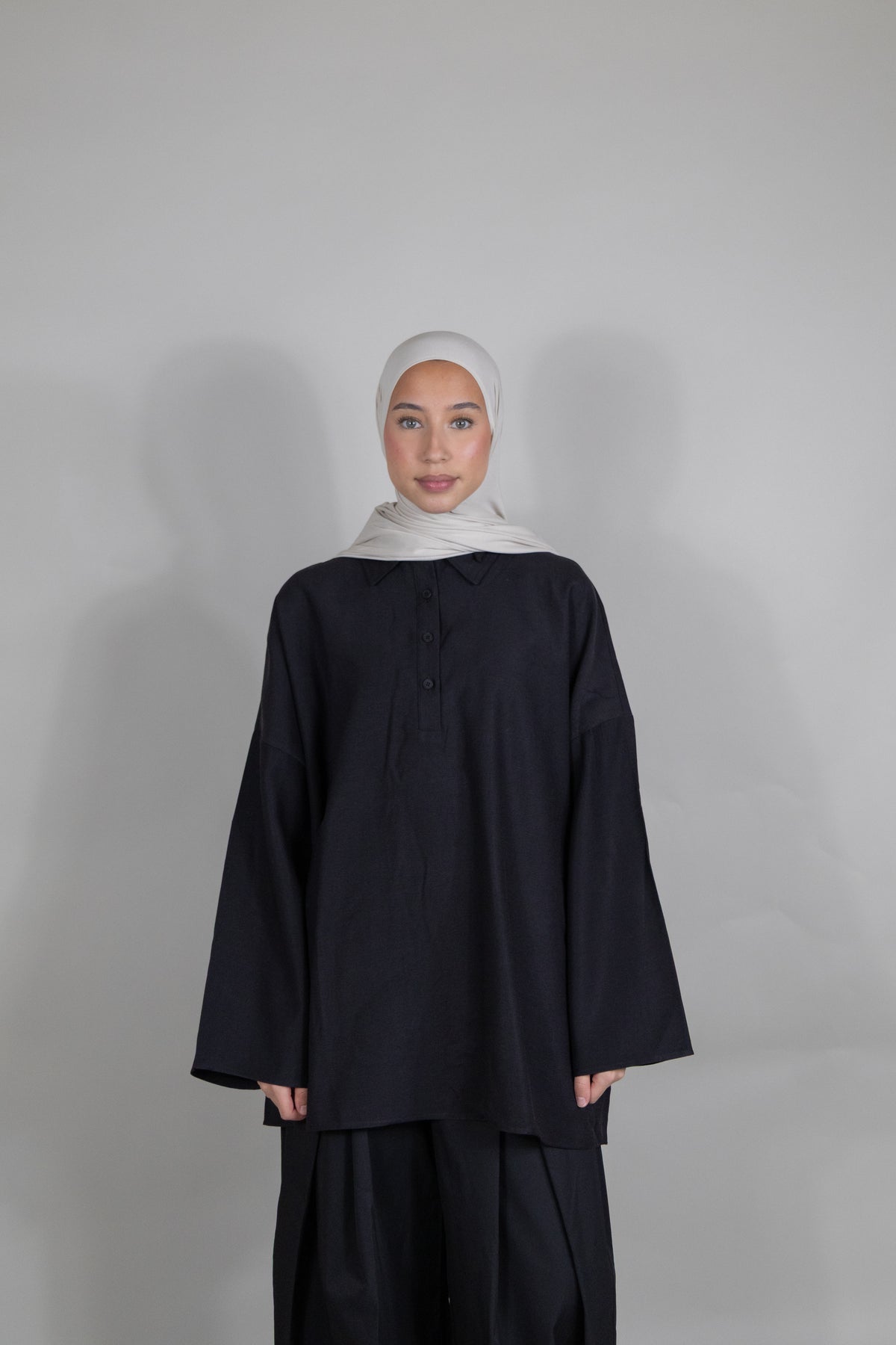 Chemise tencel - Noir