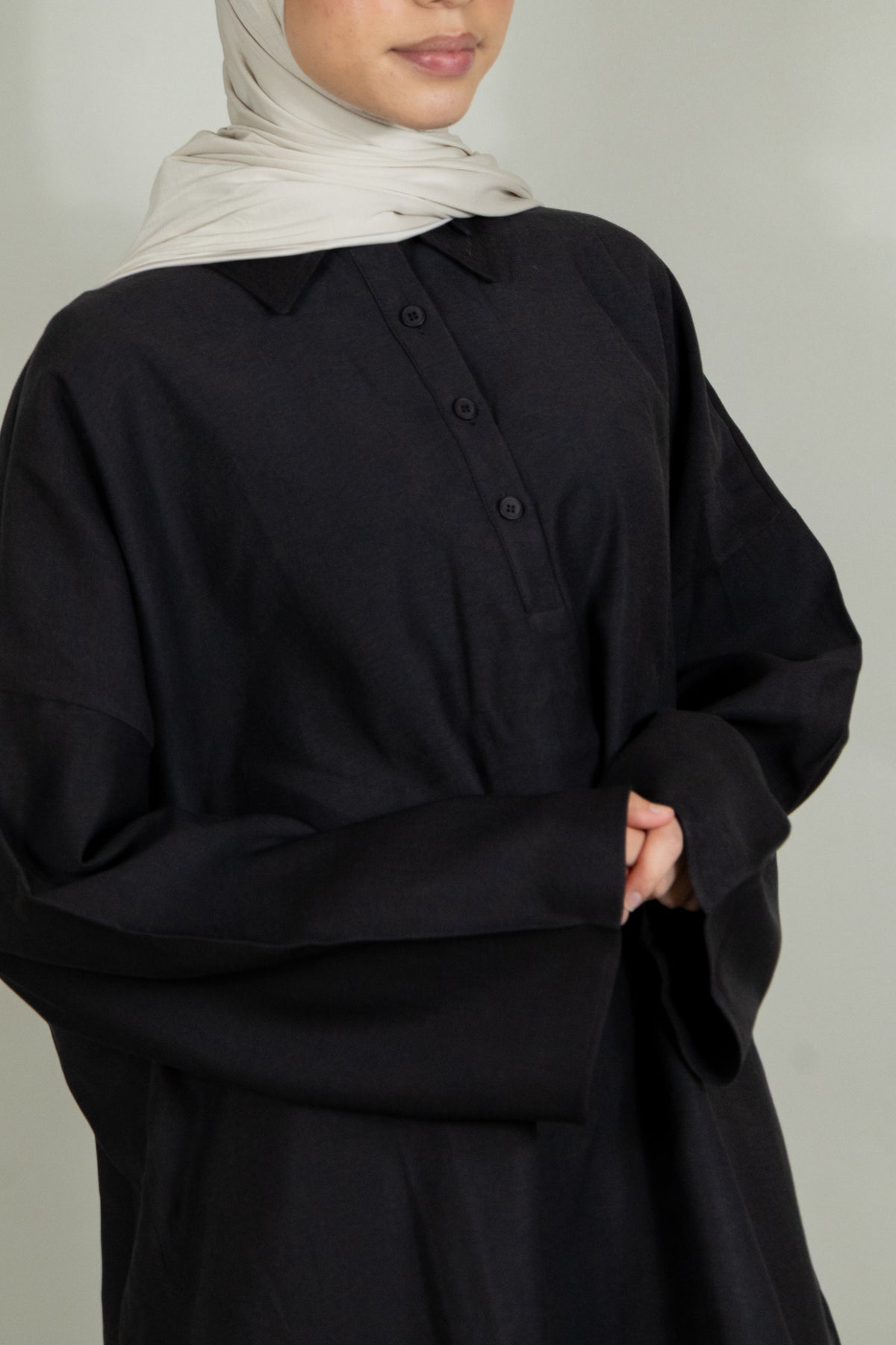 Chemise tencel - Noir