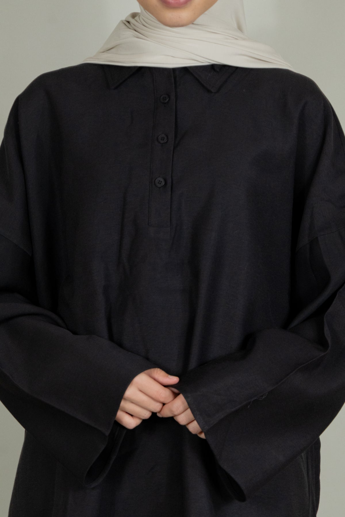 Chemise tencel - Noir