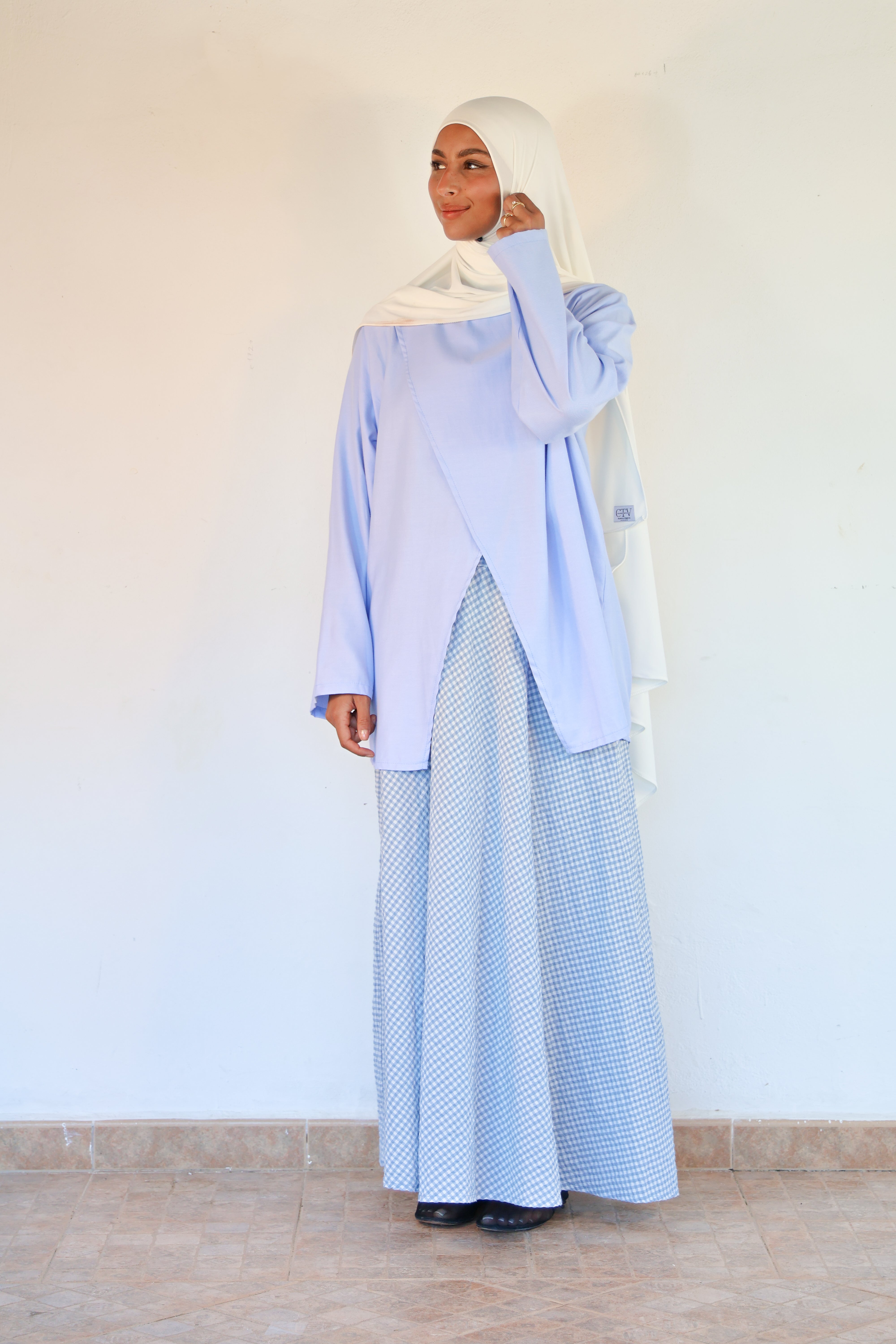 Haut croisé - Bleu ciel