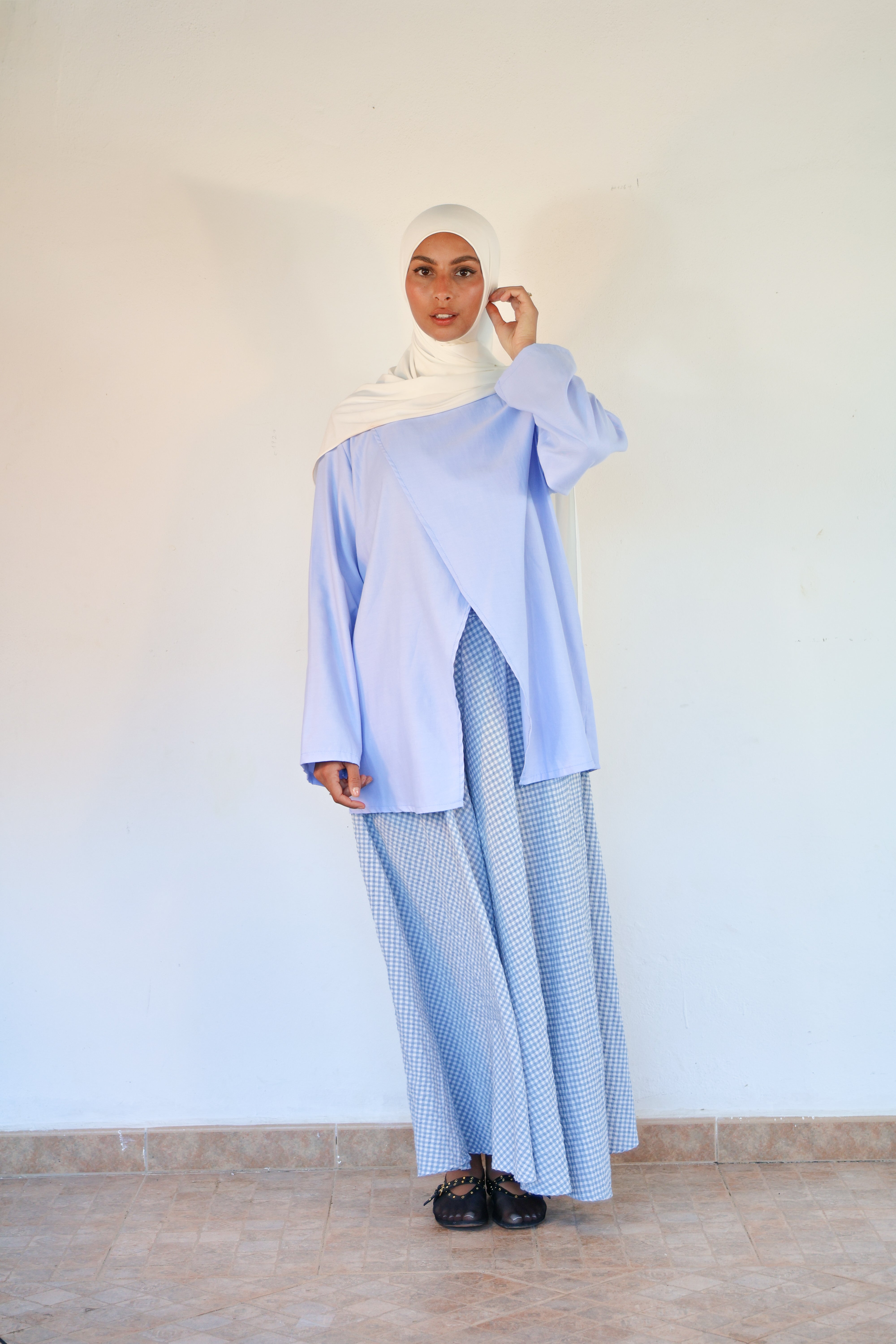 Haut croisé - Bleu ciel