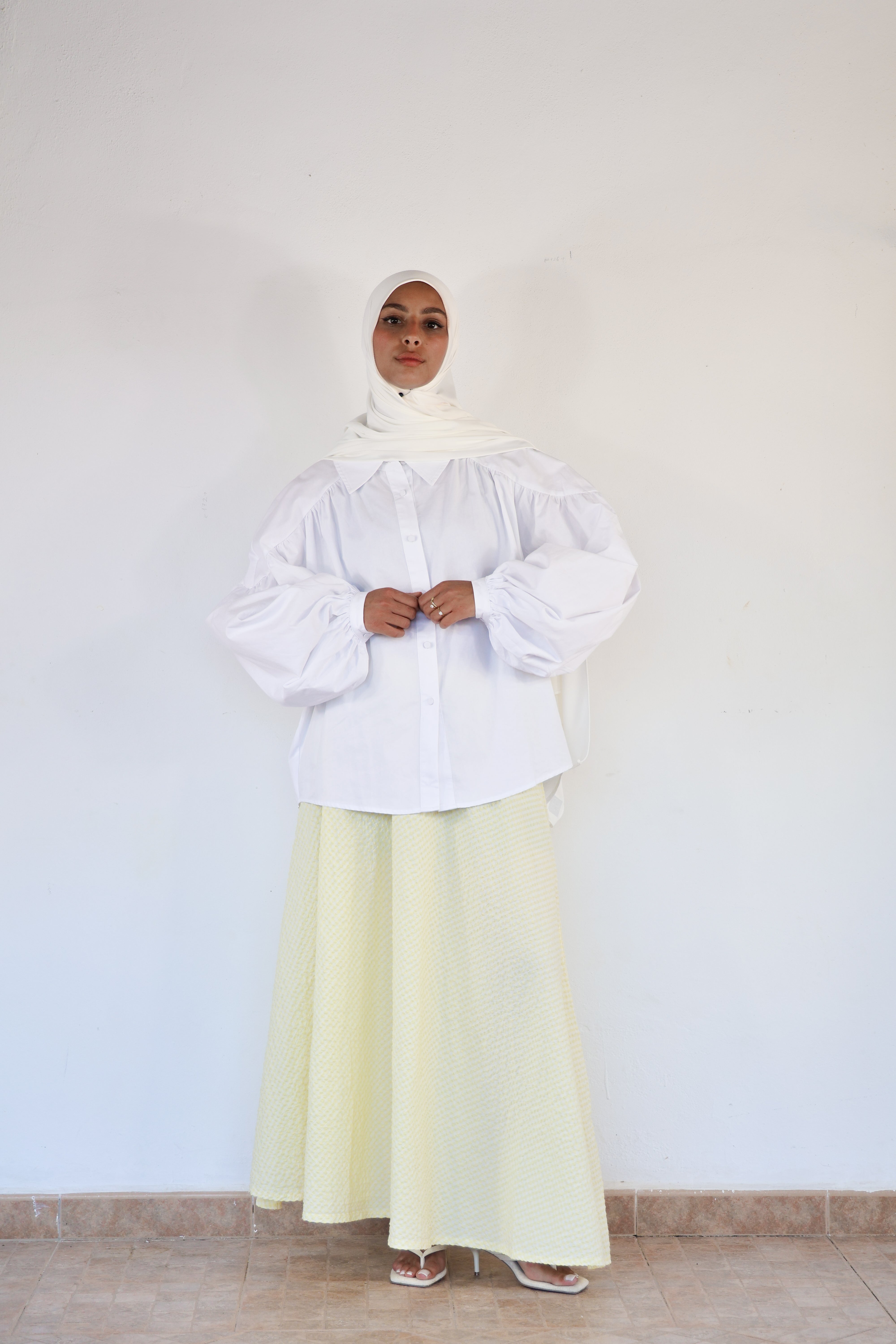 Jupe vichy - Jaune beurre