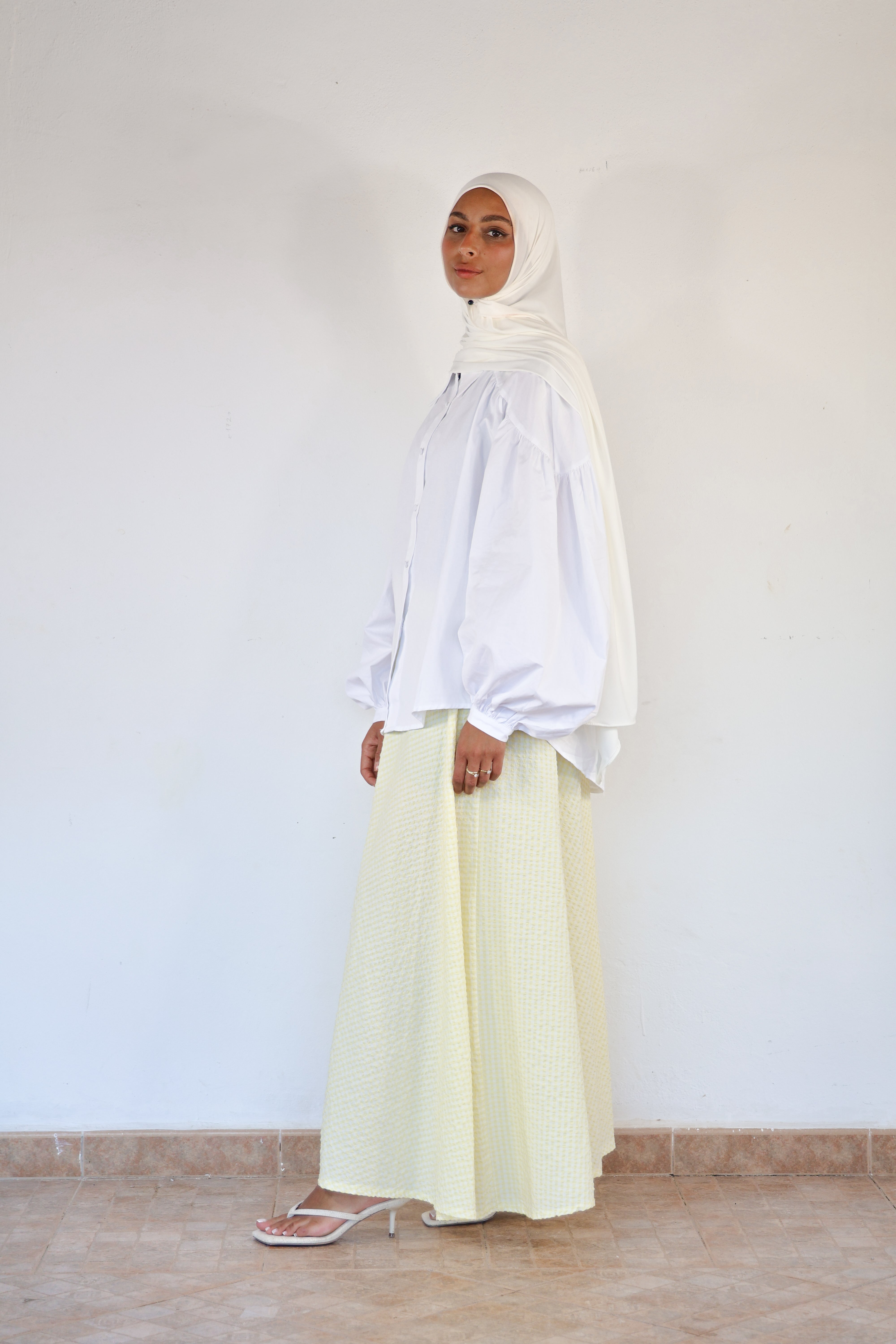 Jupe vichy - Jaune beurre