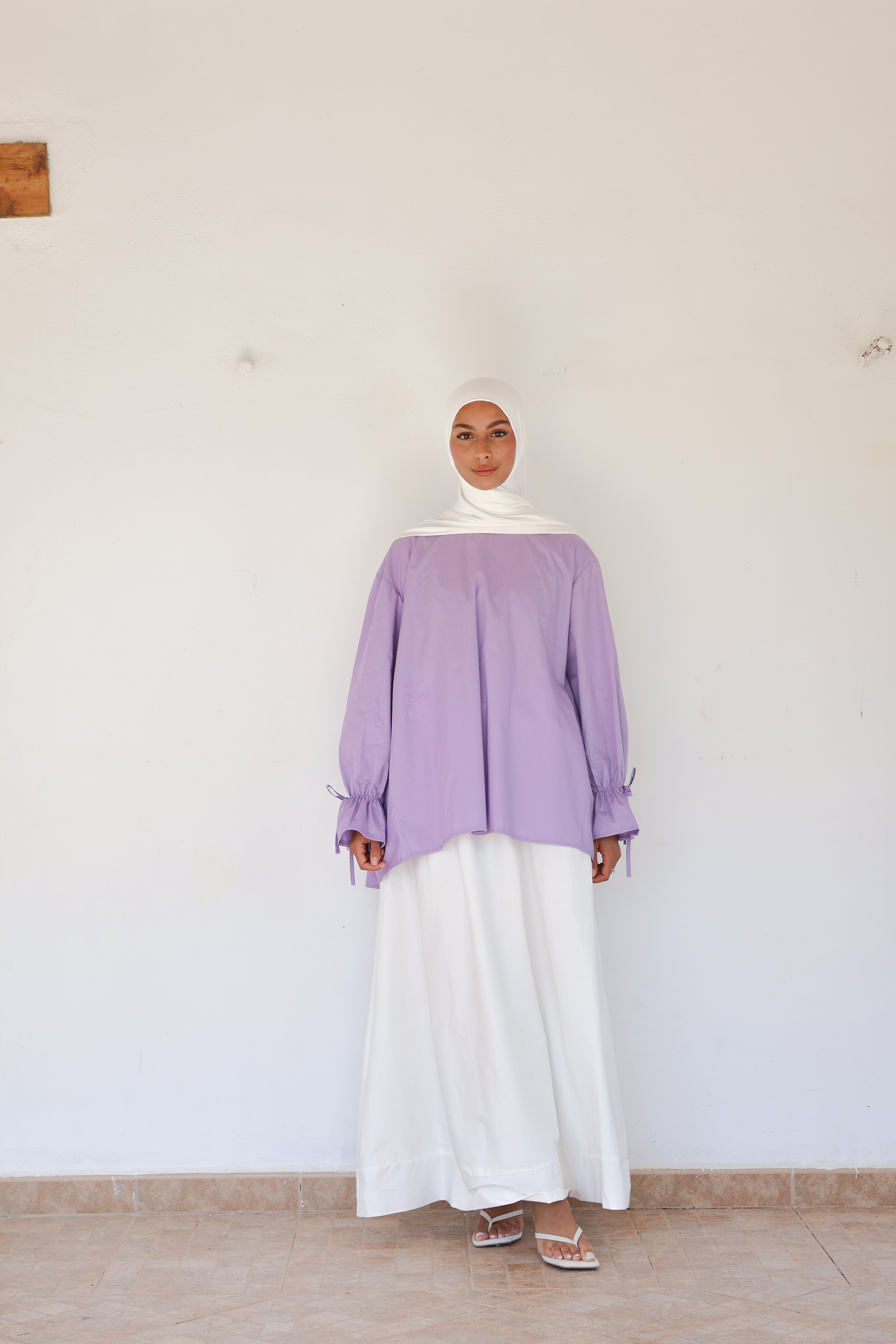 Jupe coton - Blanc doublé