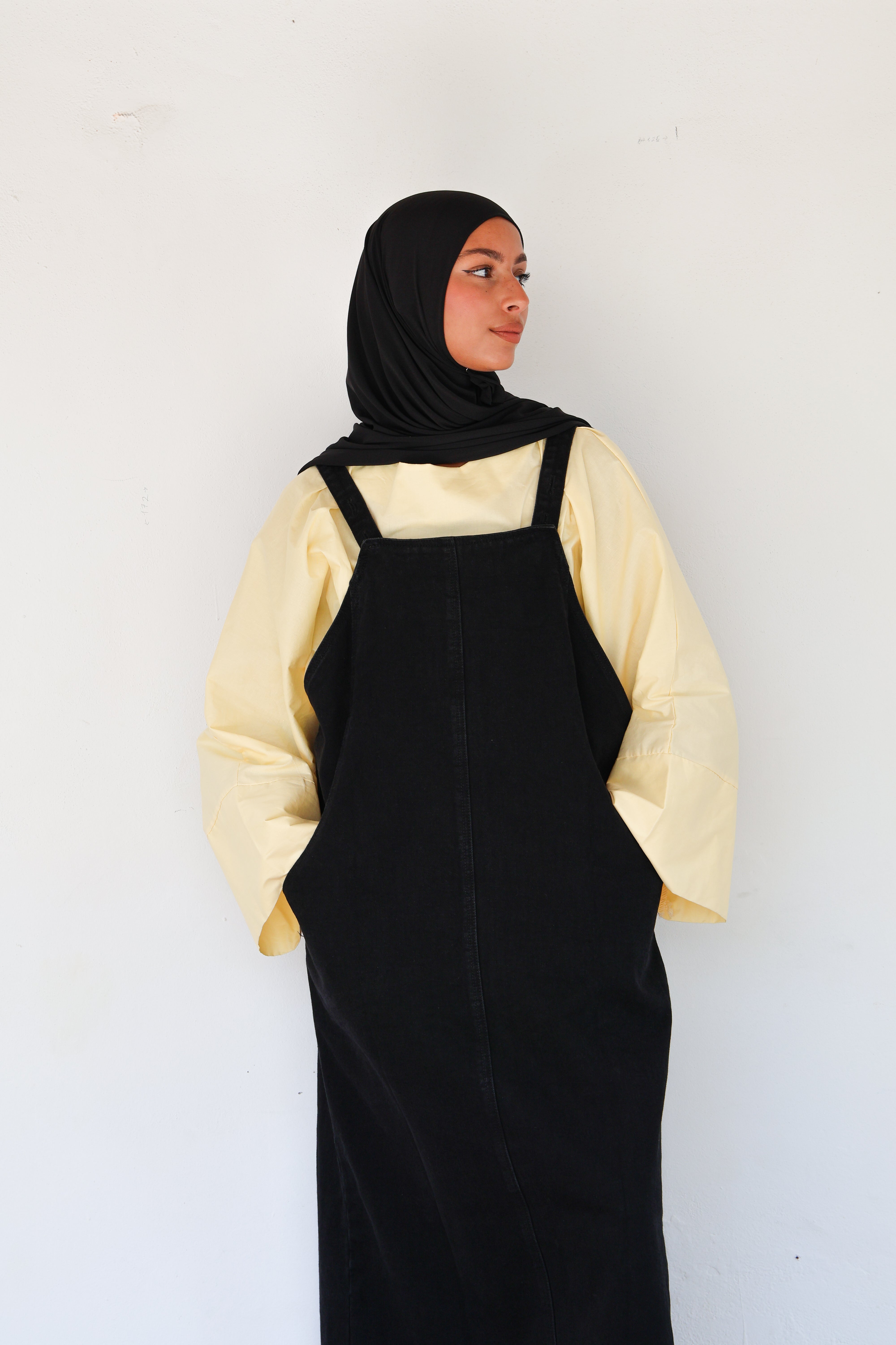 Denim overalls - Black