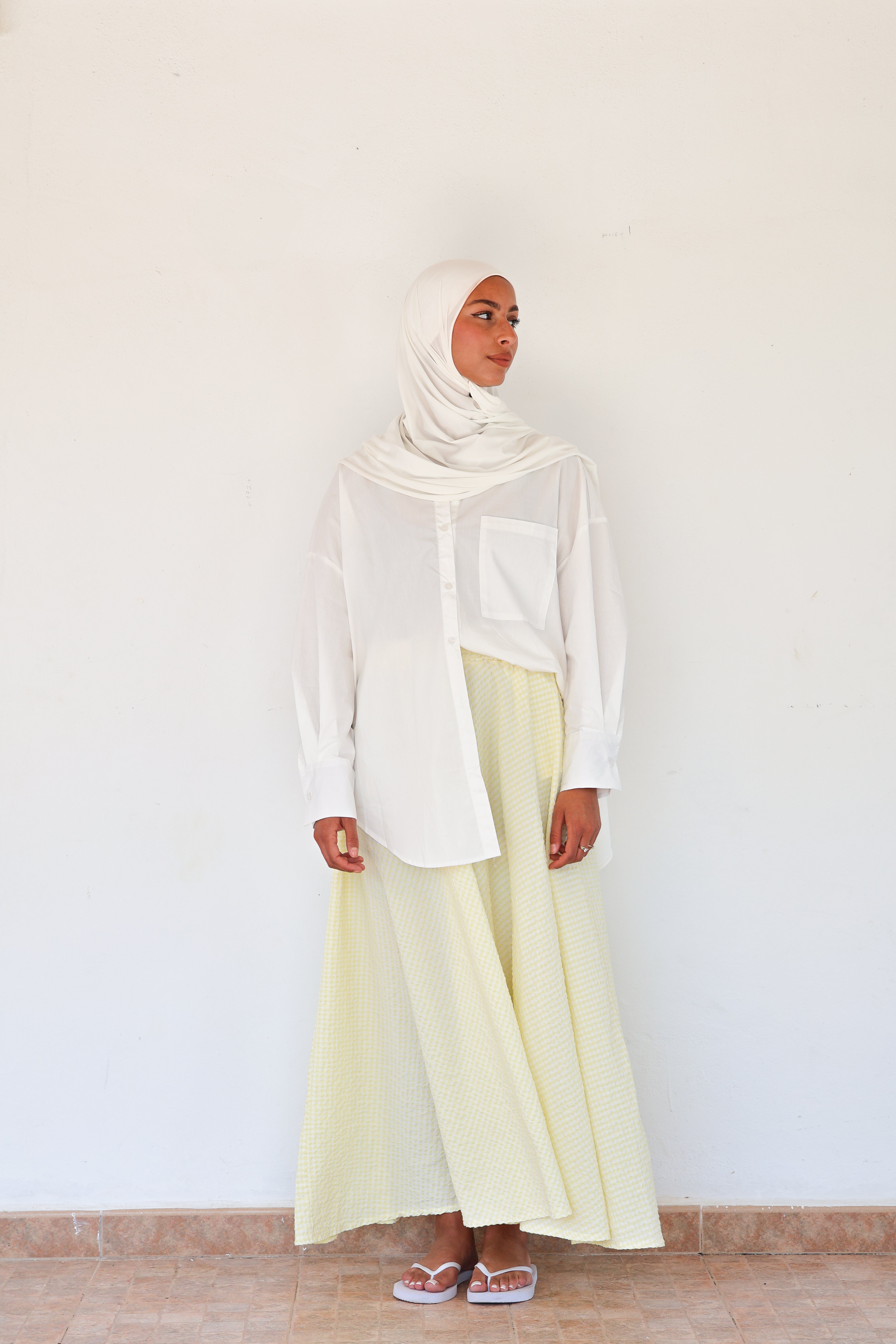 Jupe vichy - Jaune beurre