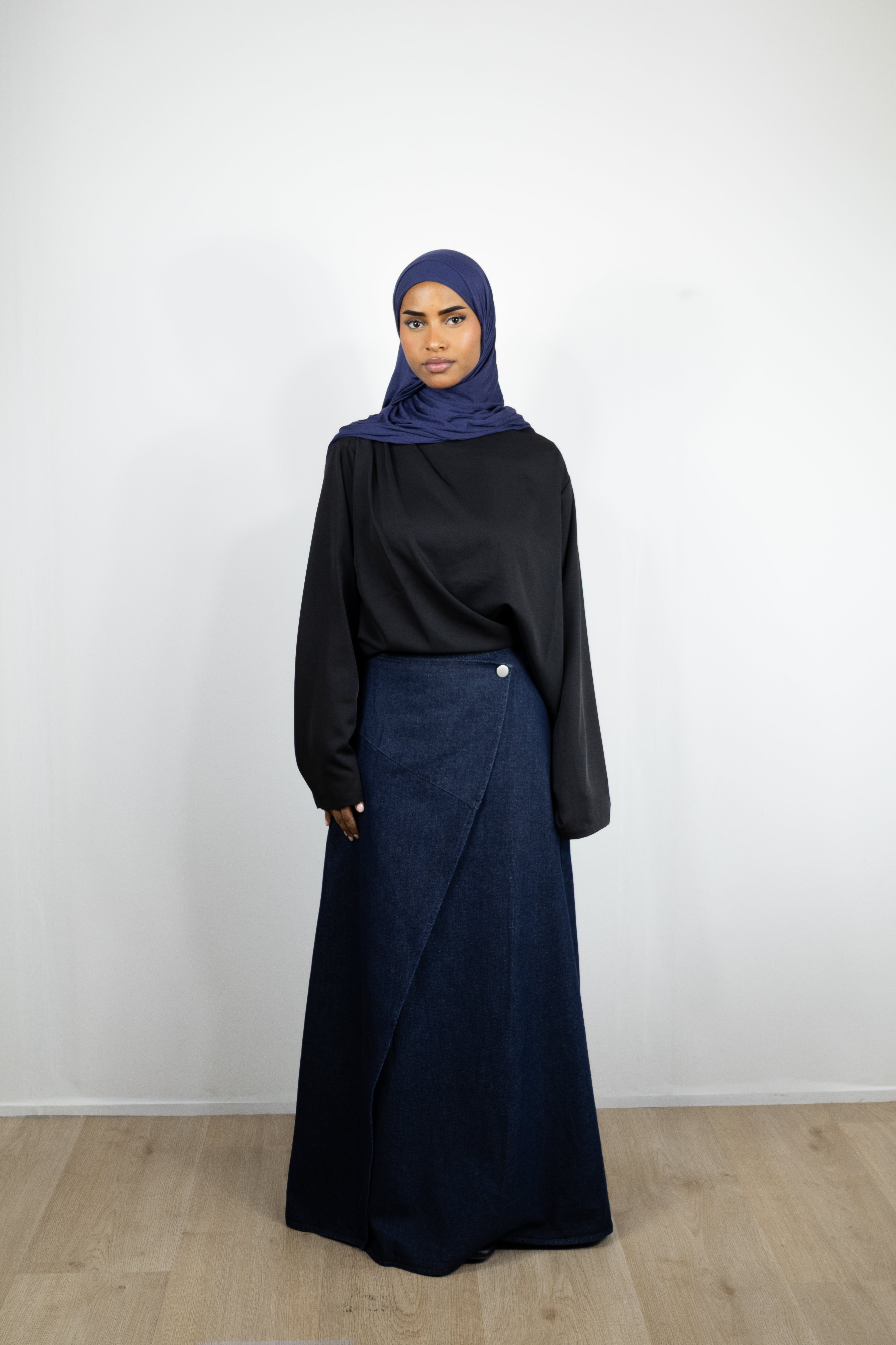 Asymmetrical denim skirt - Raw