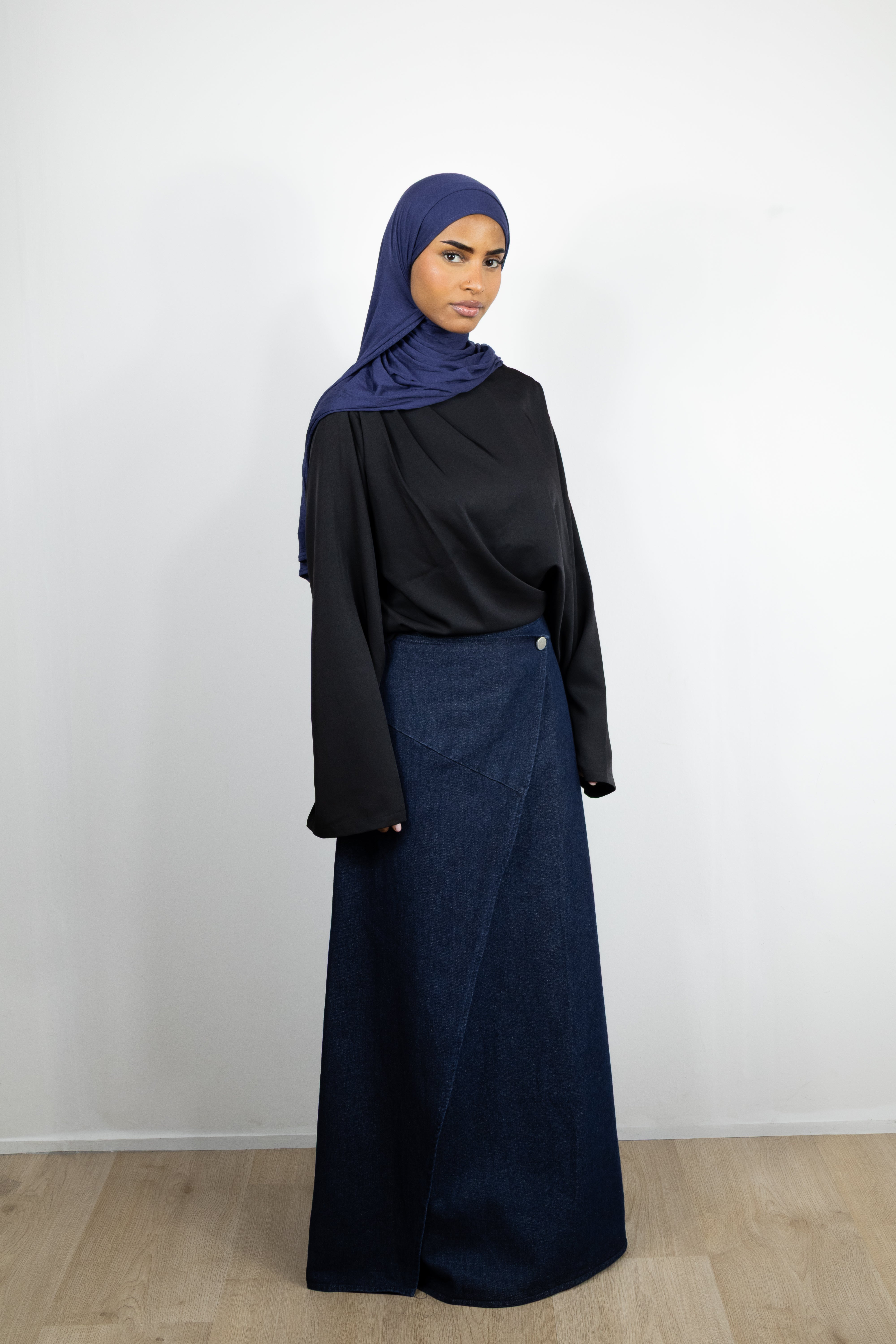 Jupe en jean asymétrique (+ couleurs)