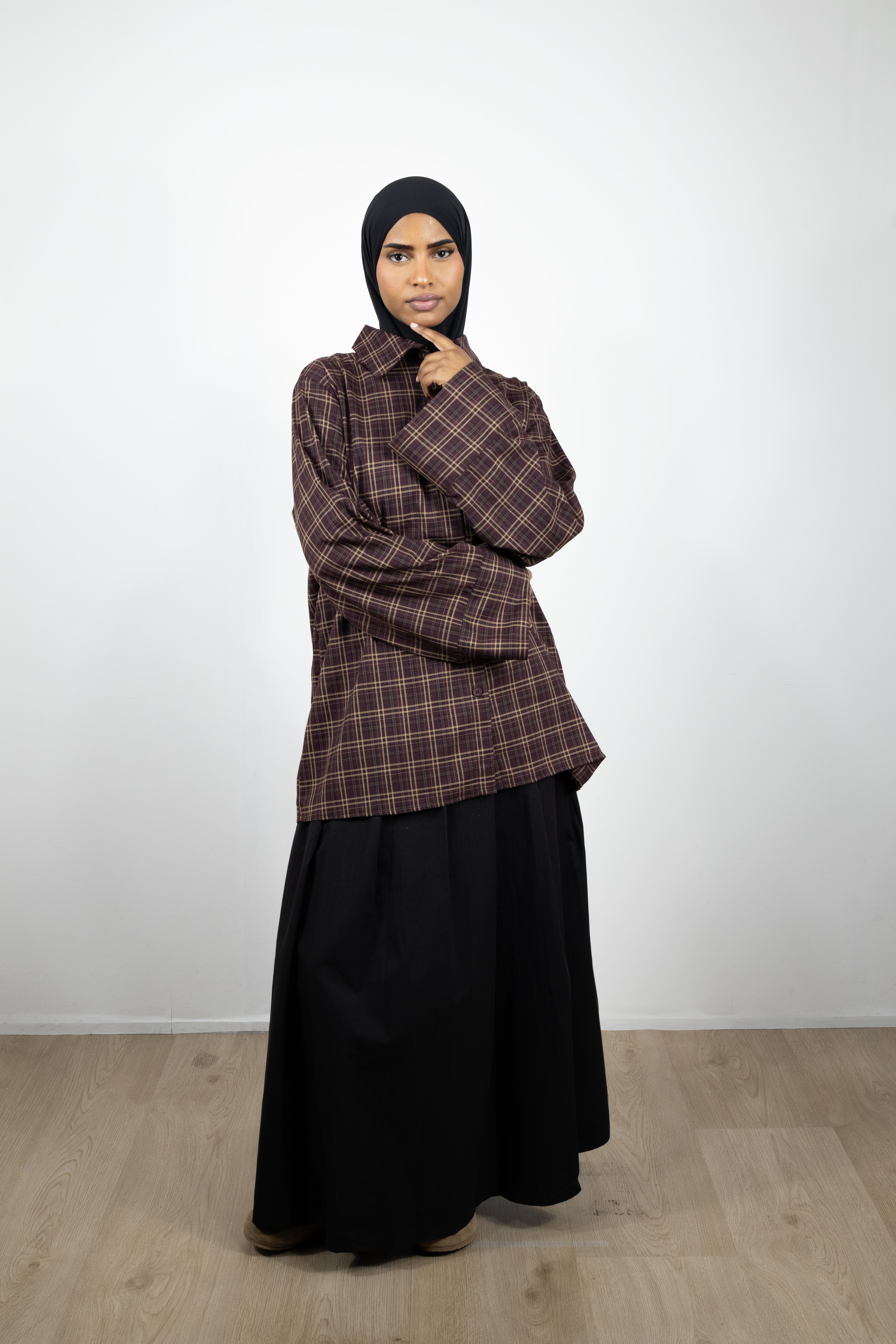 Chemise a carreaux - Bordeaux