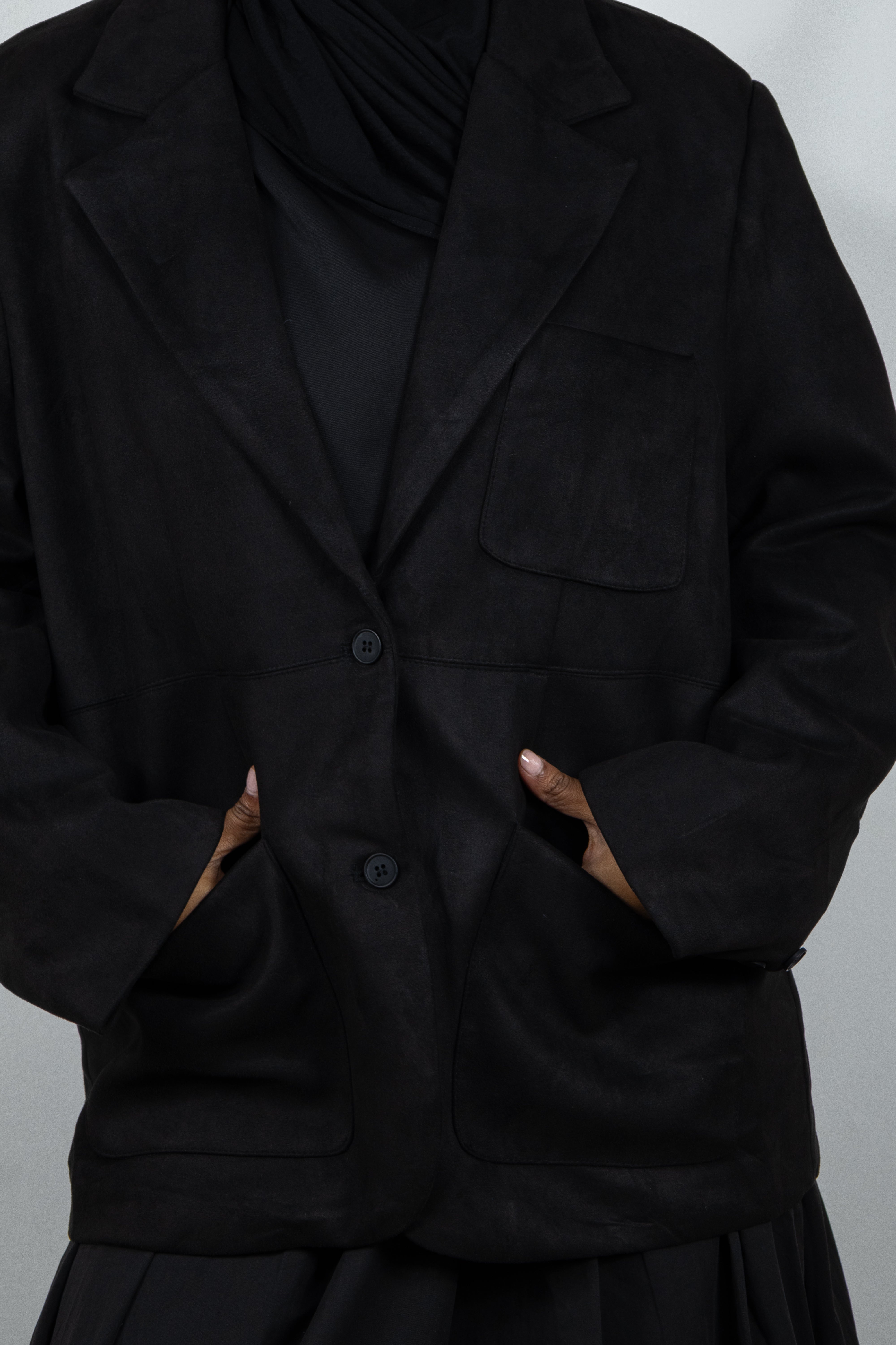 Blazer suédine - Noir