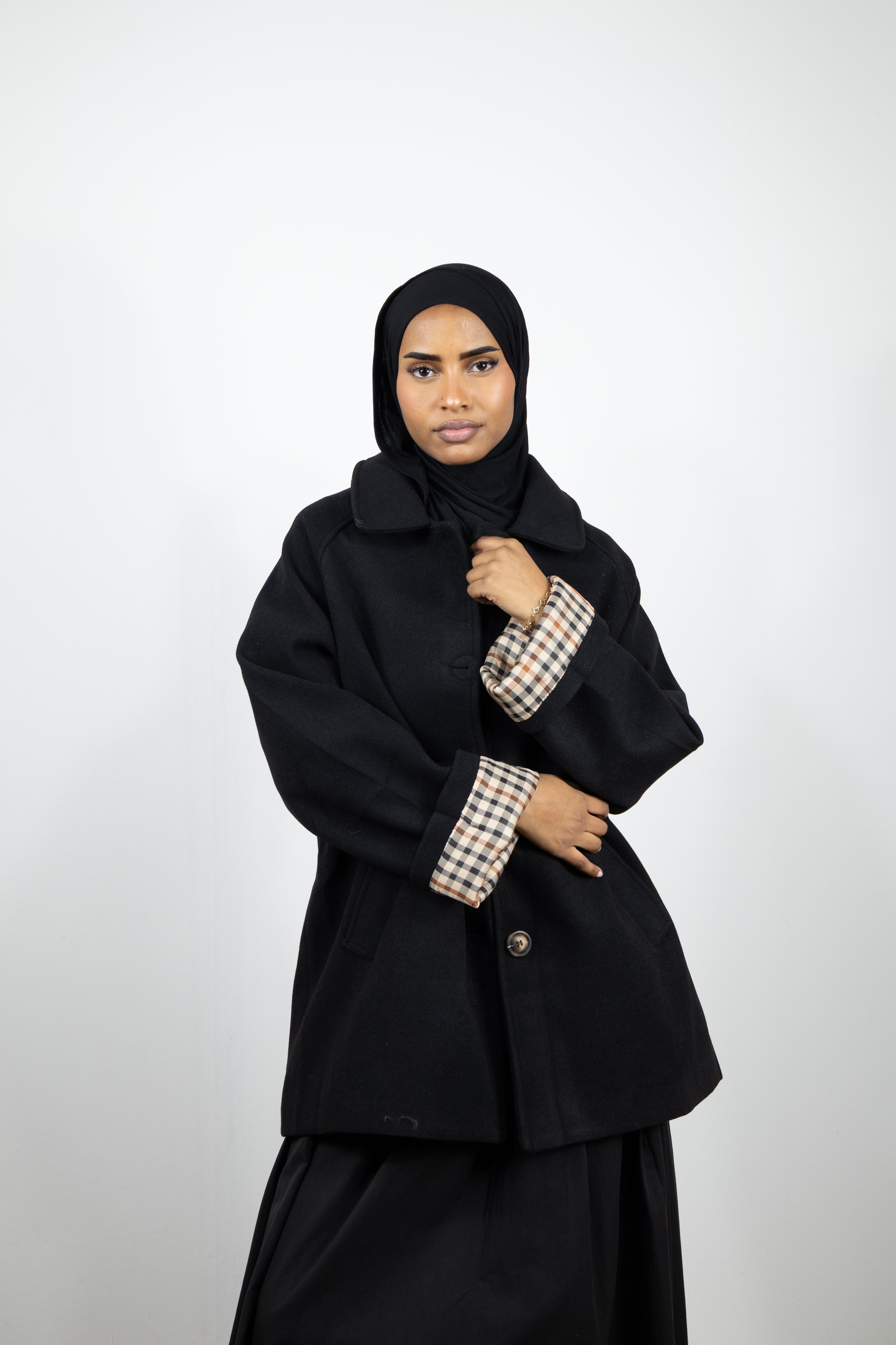 Manteau a revers - Noir