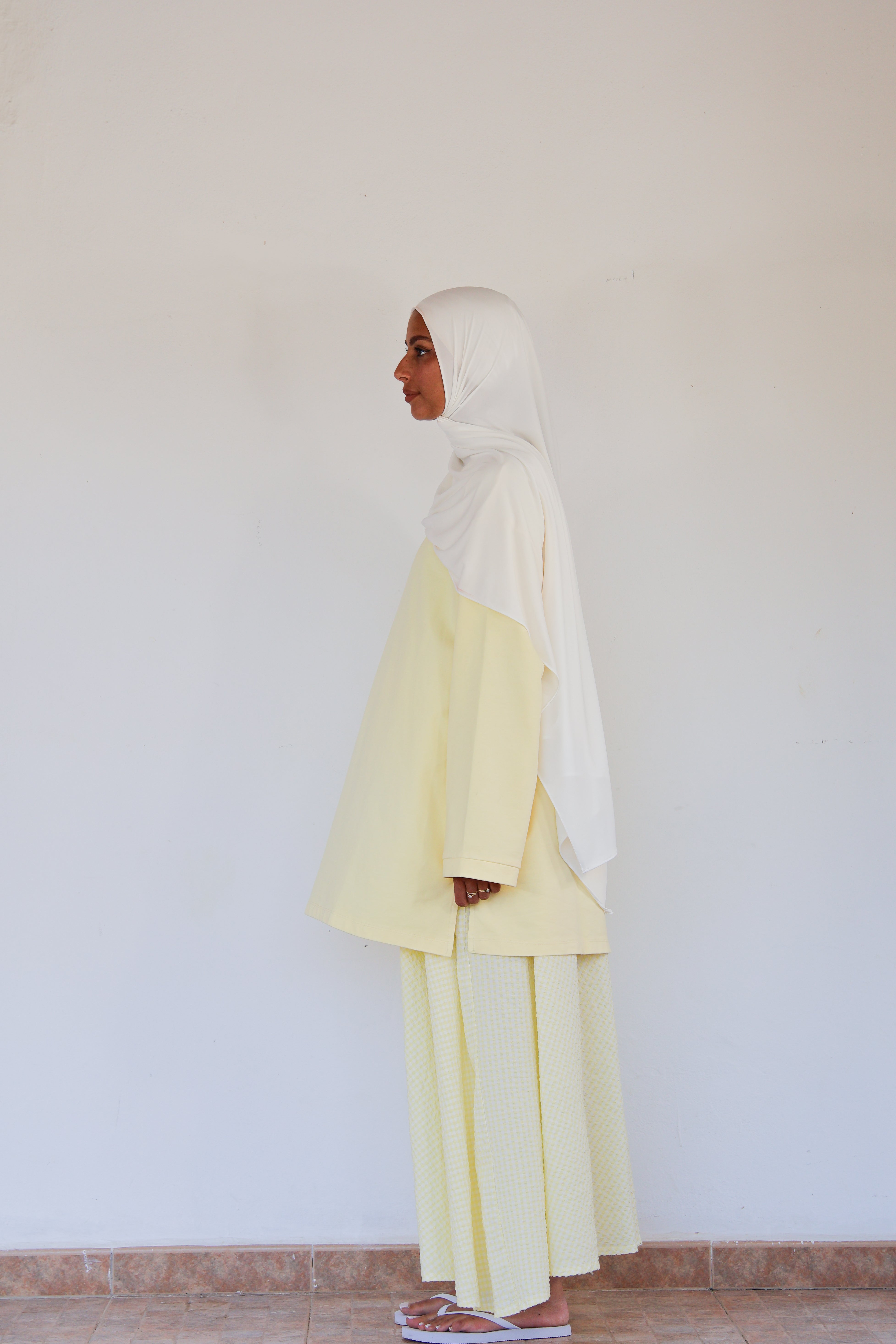 Jupe vichy - Jaune beurre