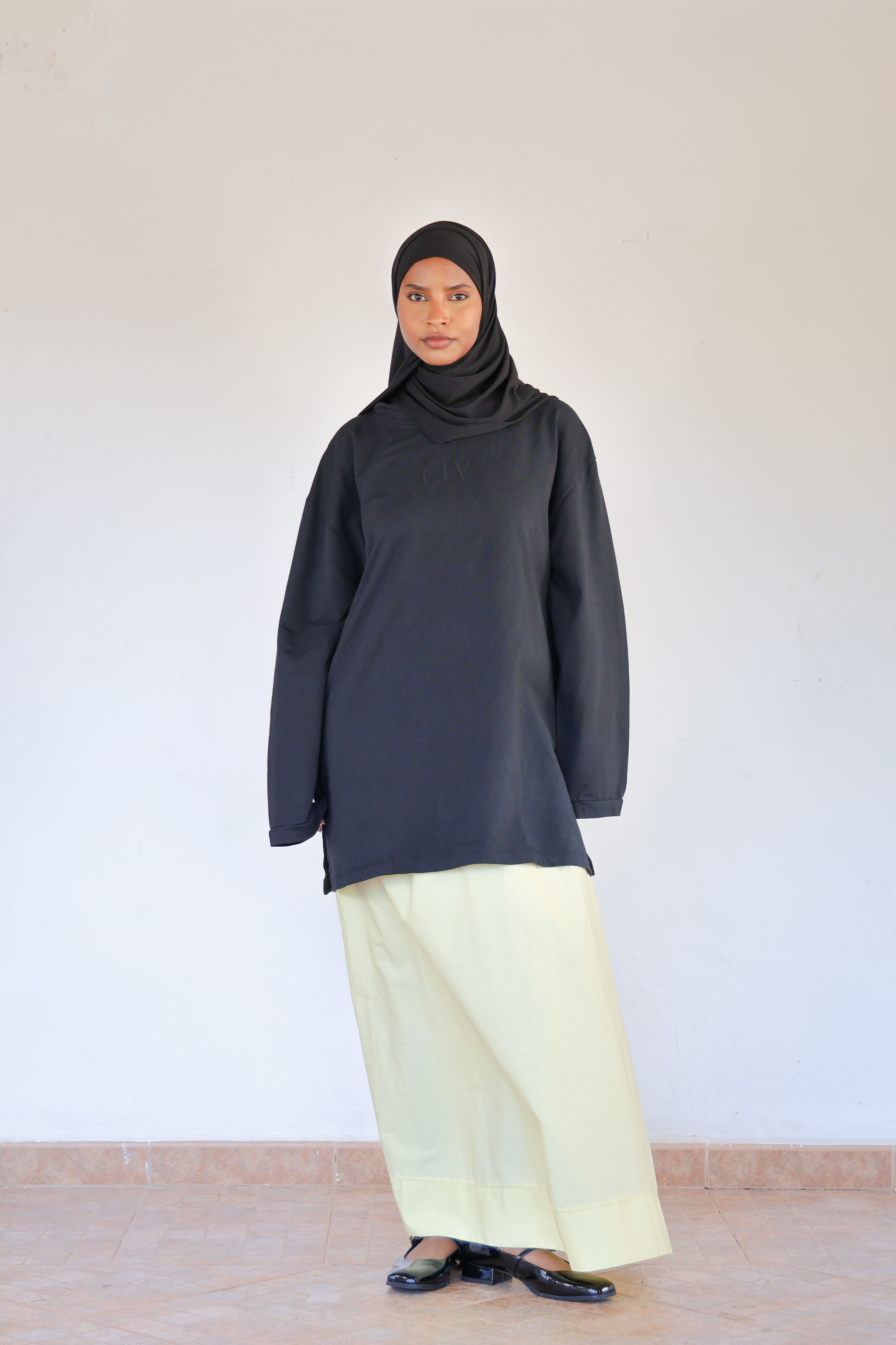 Jupe coton - Jaune beurre