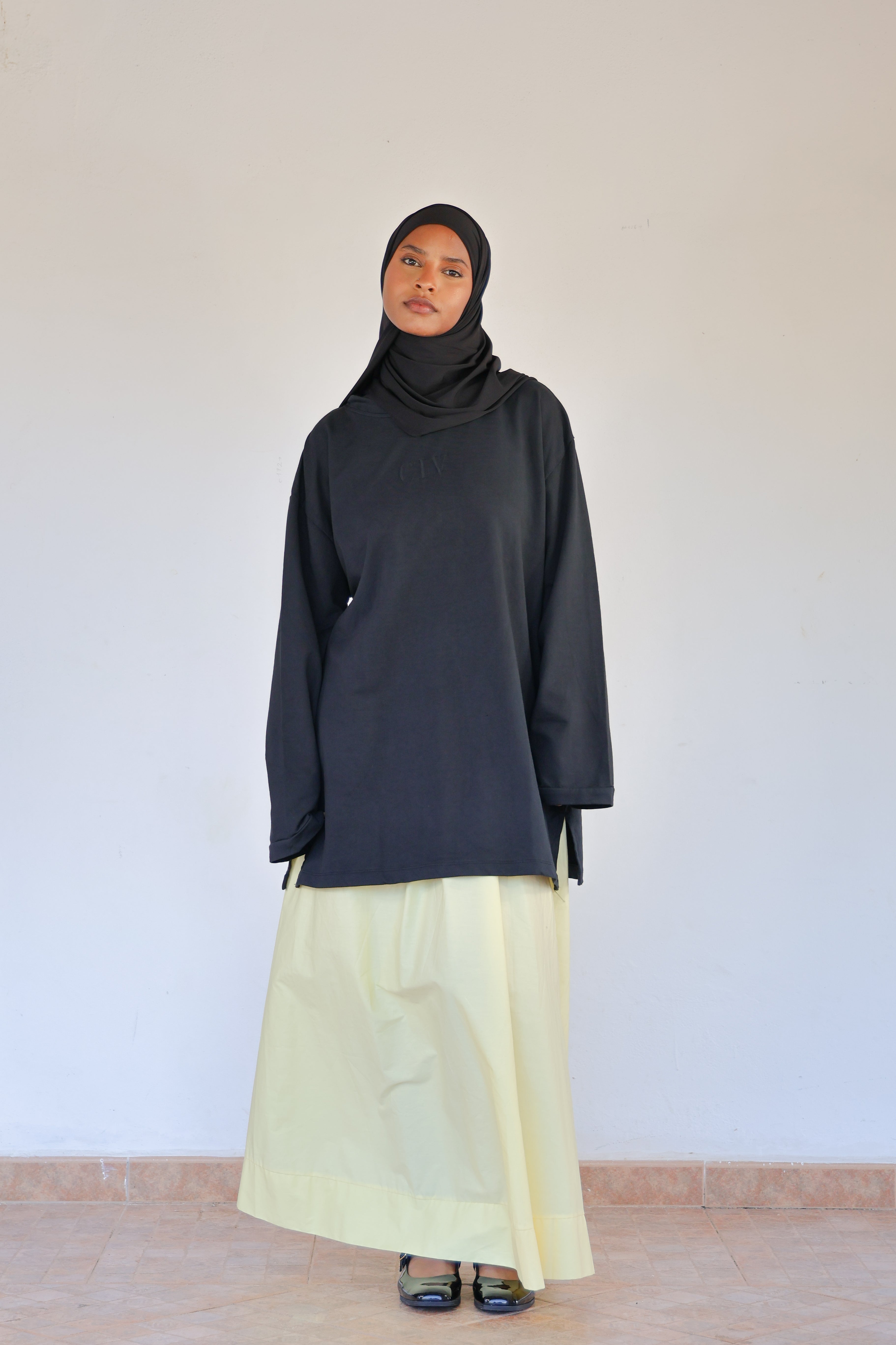 Jupe coton - Jaune beurre