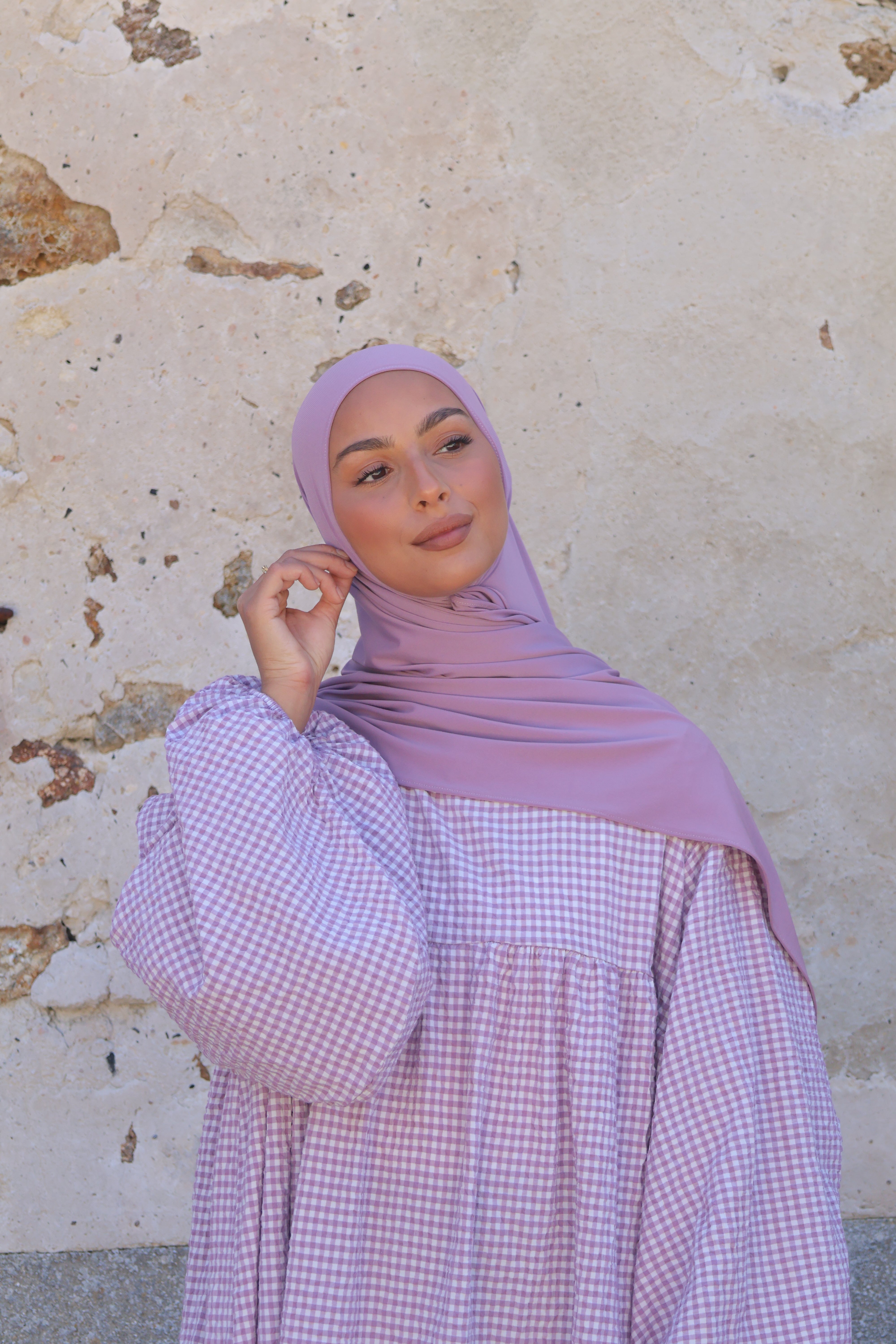 Hijab en jersey premium - Mauve