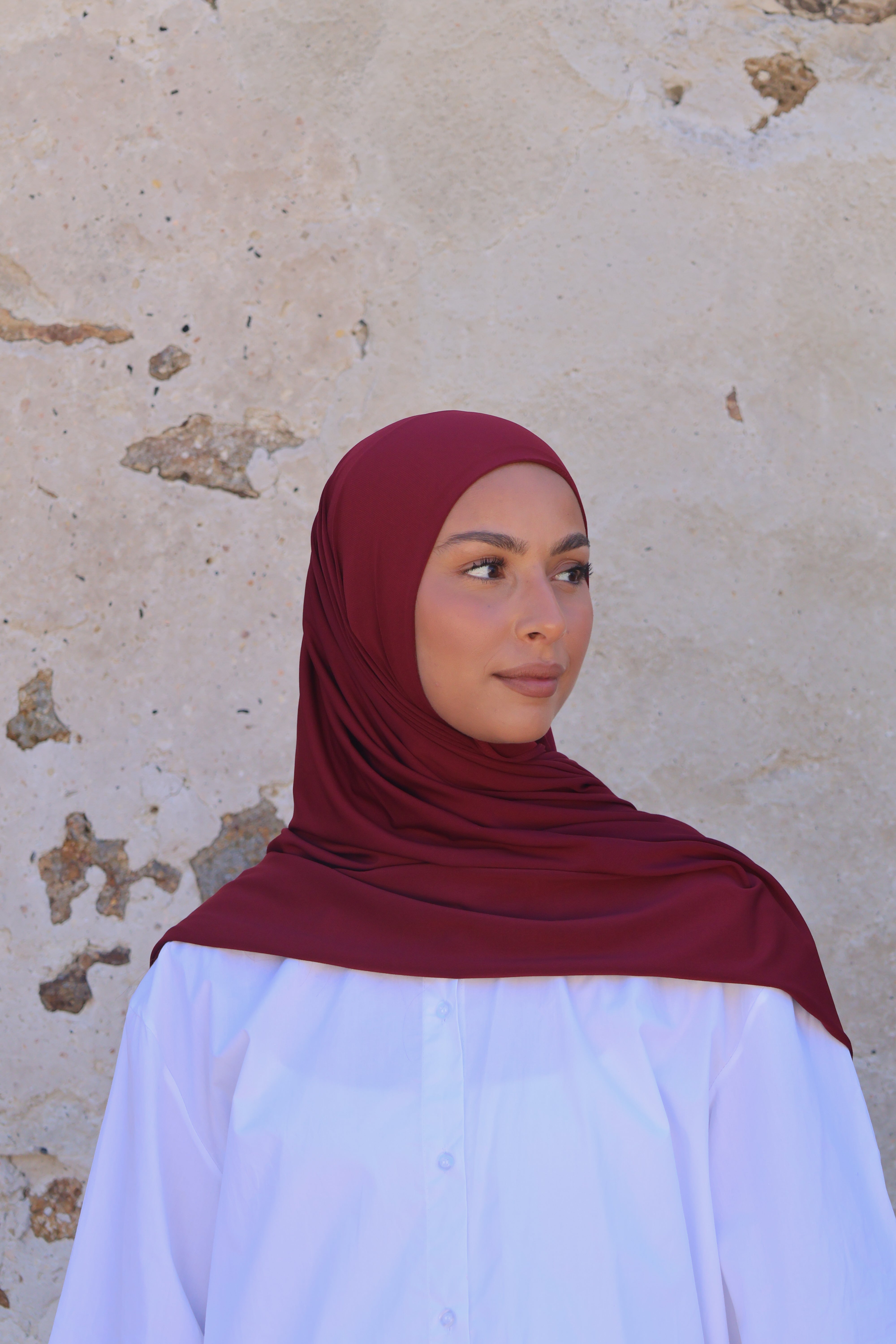 Hijab en jersey premium - Burgundy