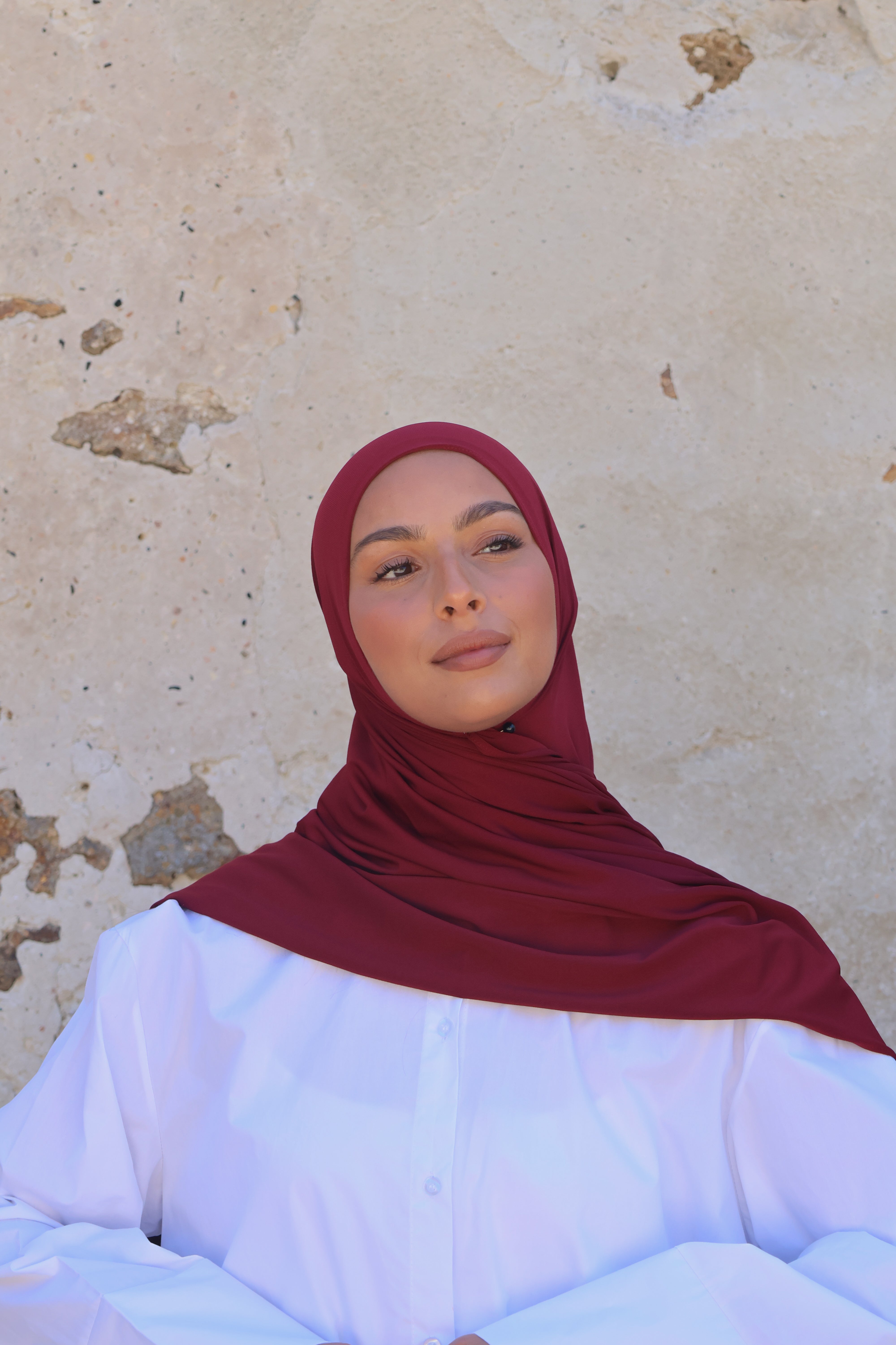 Hijab en jersey premium - Burgundy
