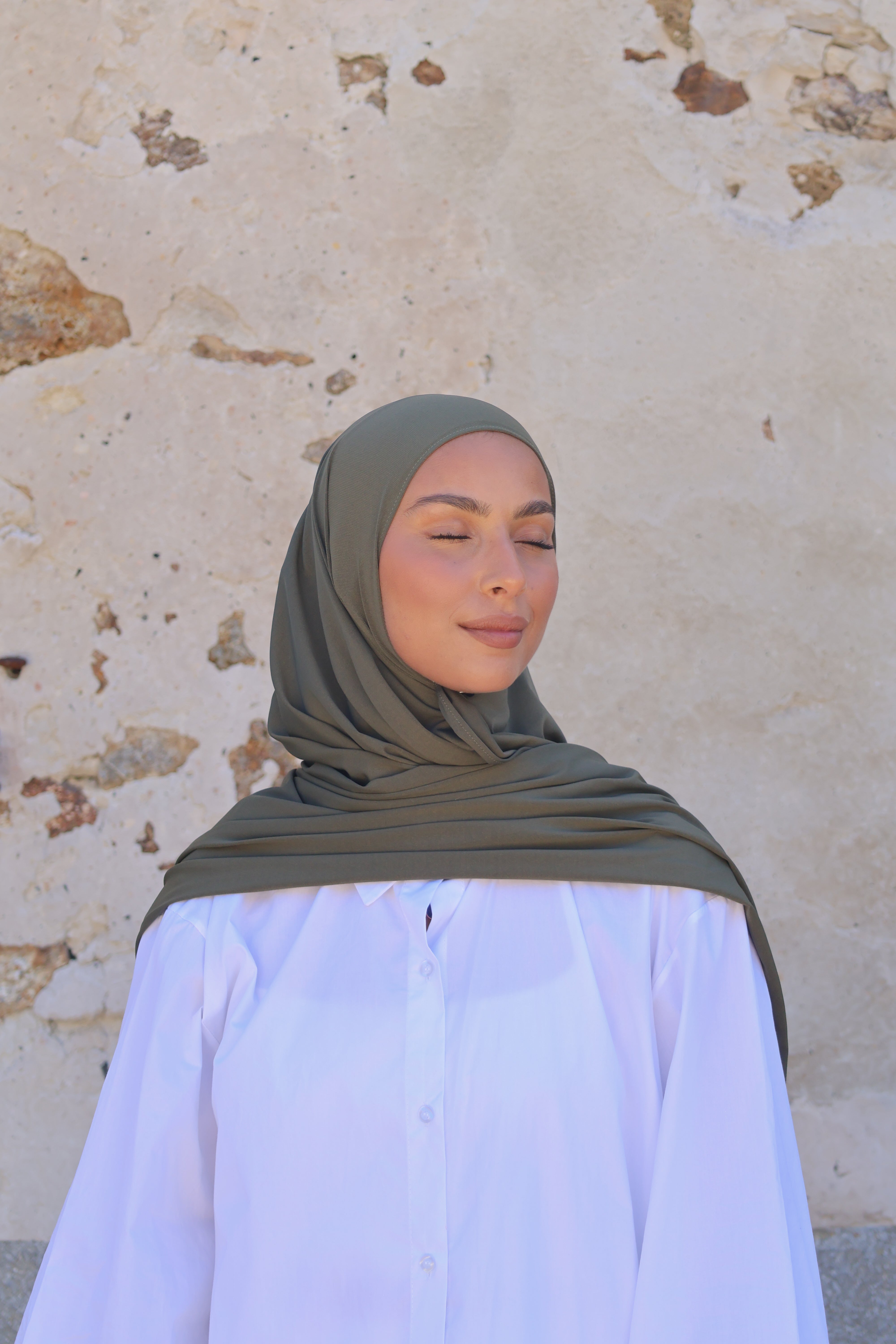 Hijab en jersey premium - Olive