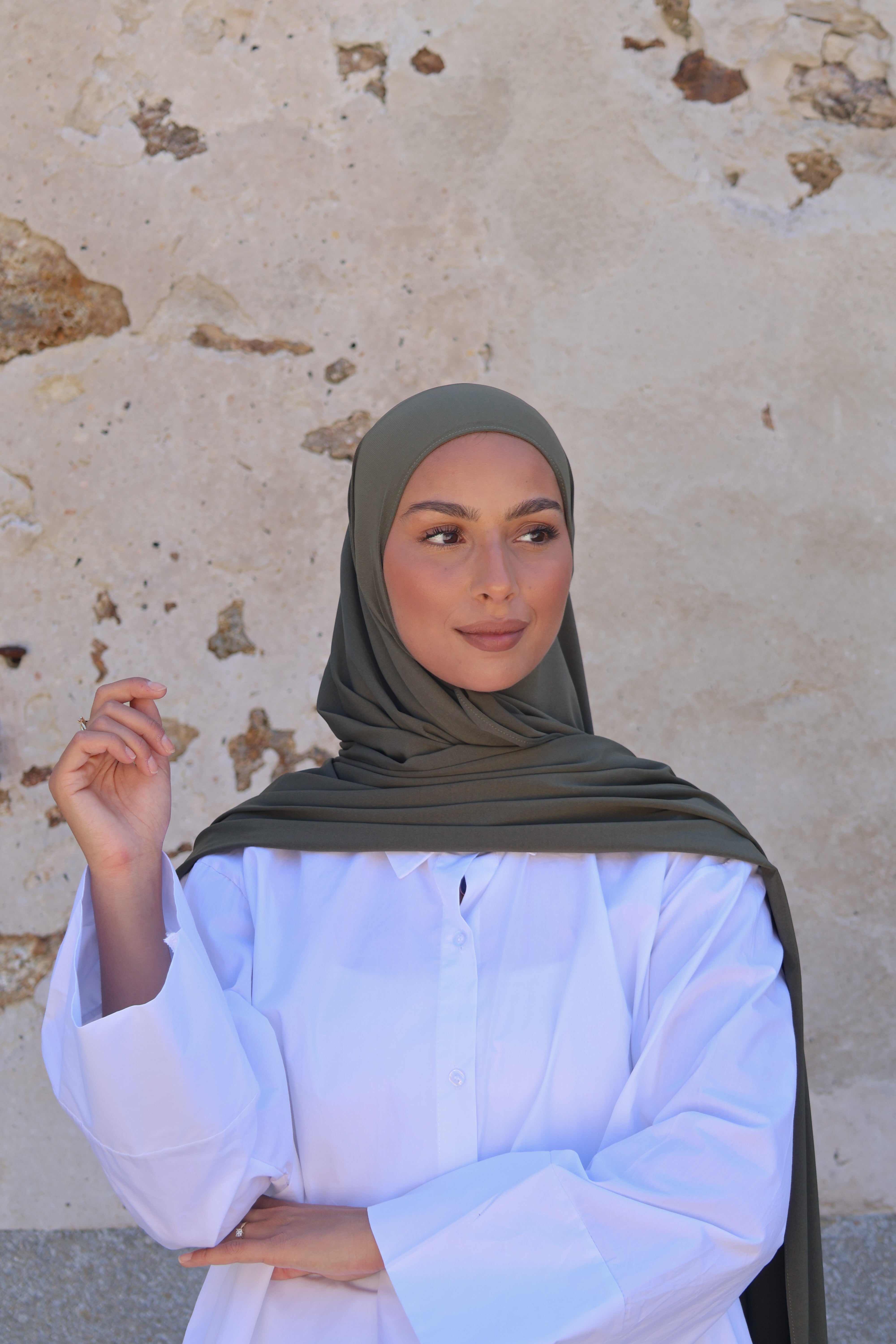 Hijab en jersey premium - Olive