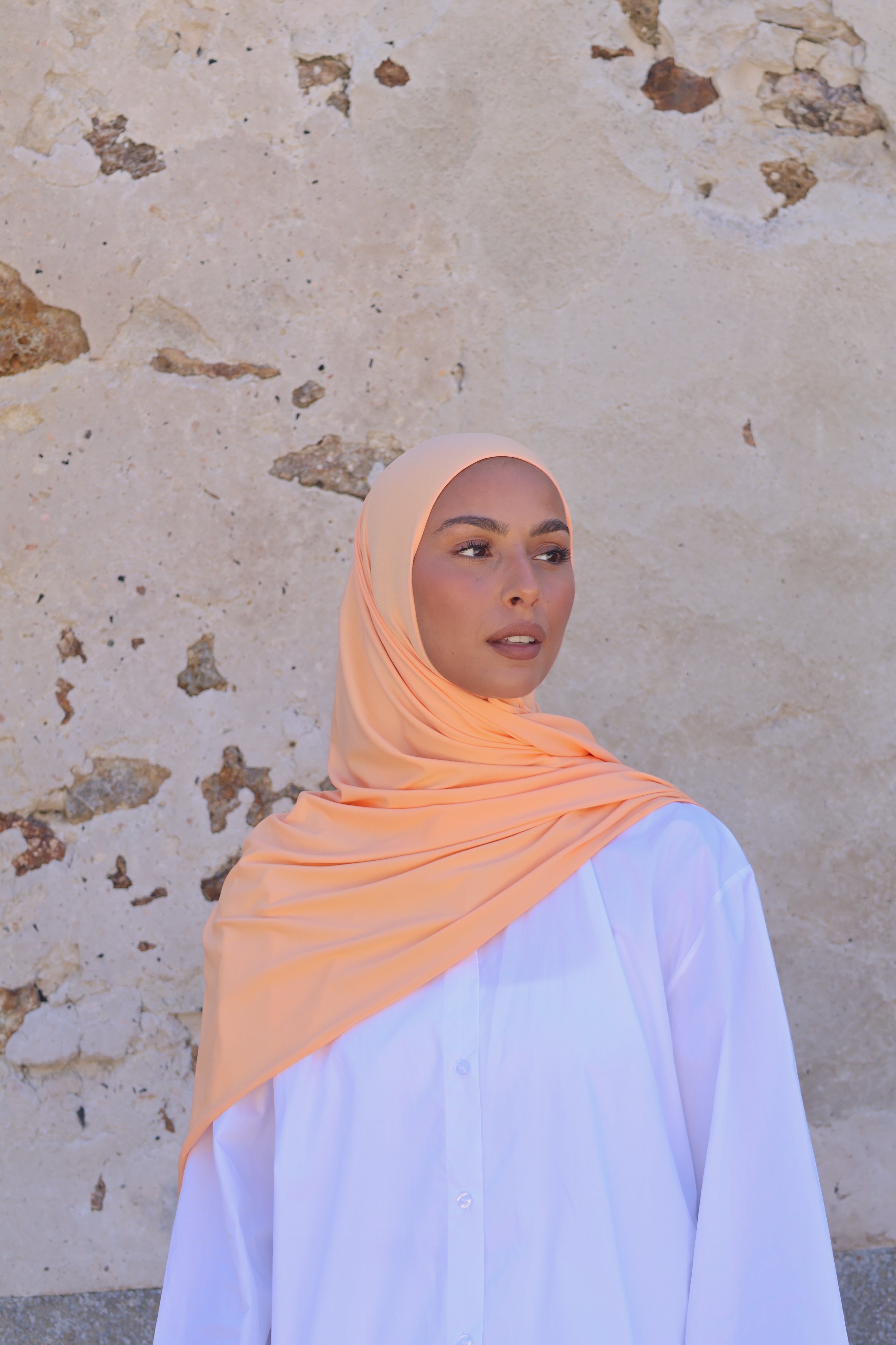 Premium Jersey Hijab - Melon