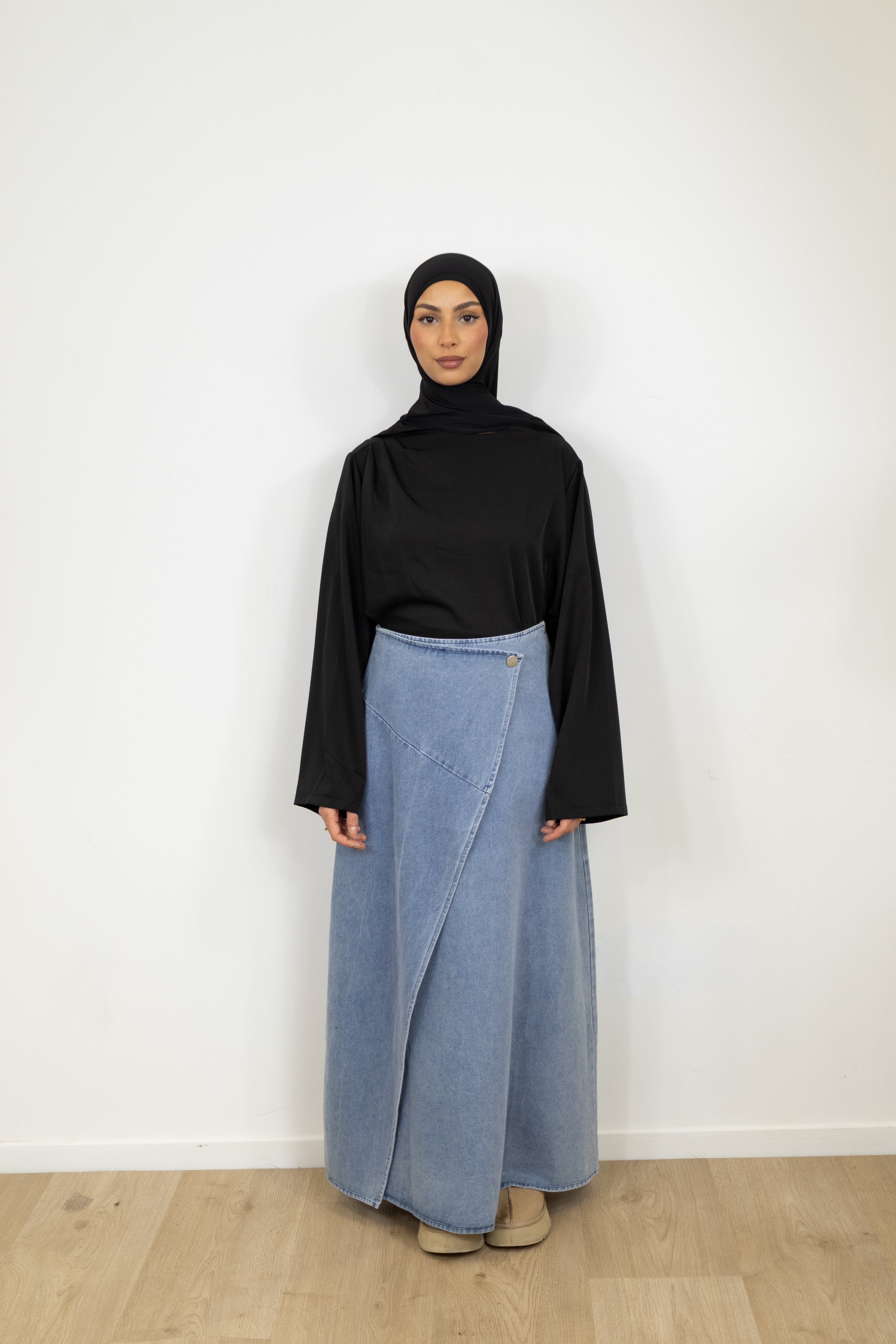 Asymmetrical denim skirt - Raw