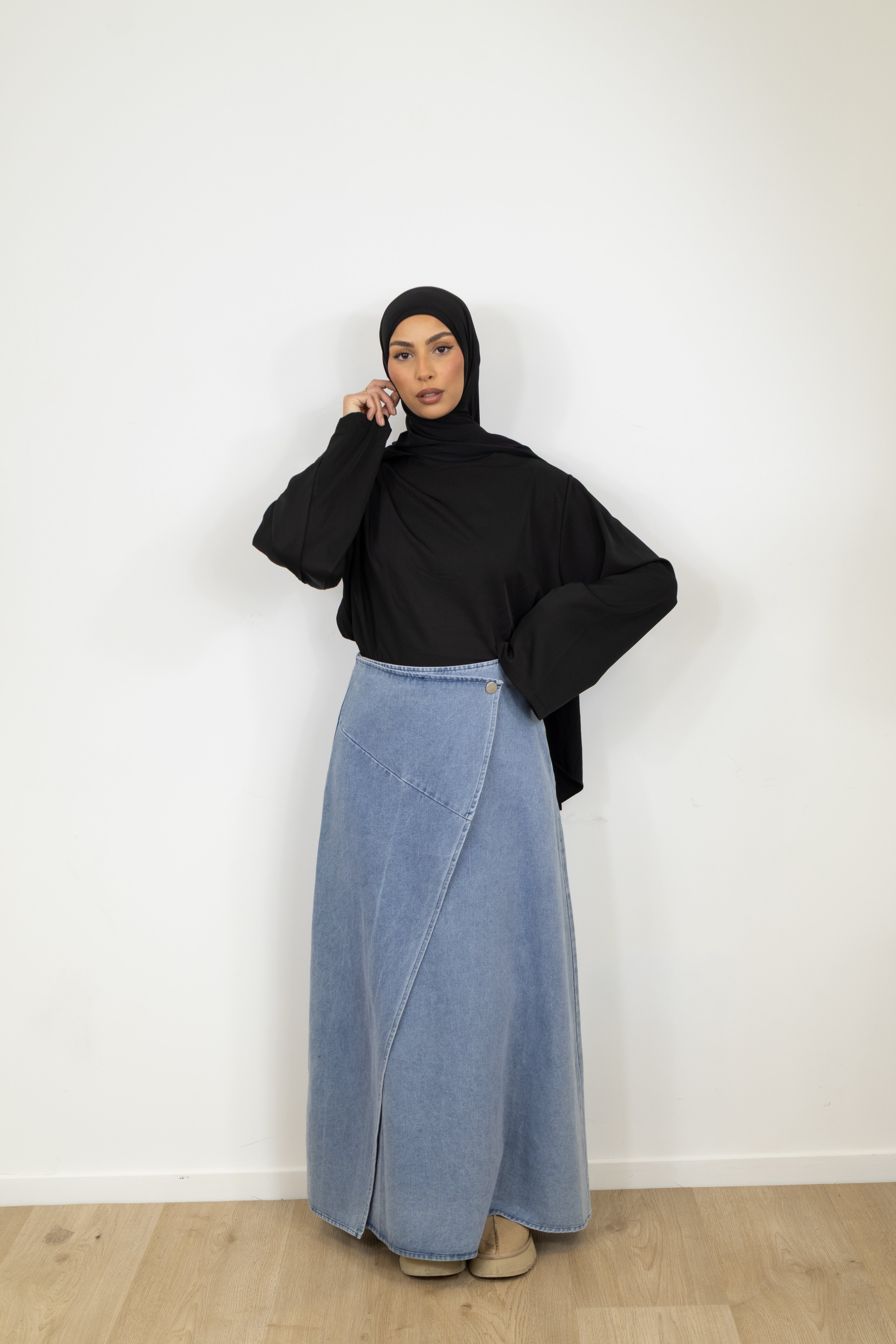 Jupe en jean asymétrique (+ couleurs)