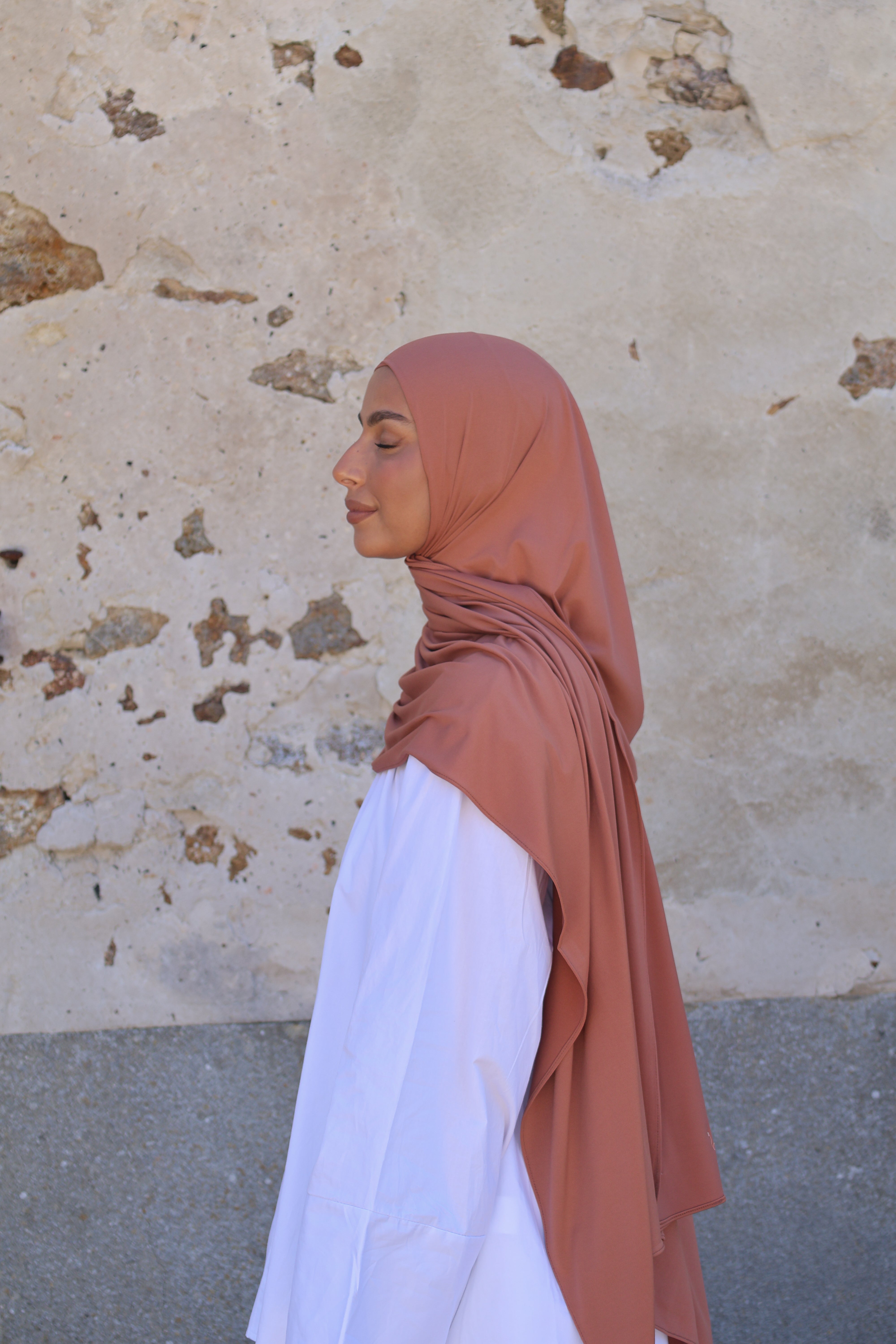 Hijab en jersey premium - Mocha
