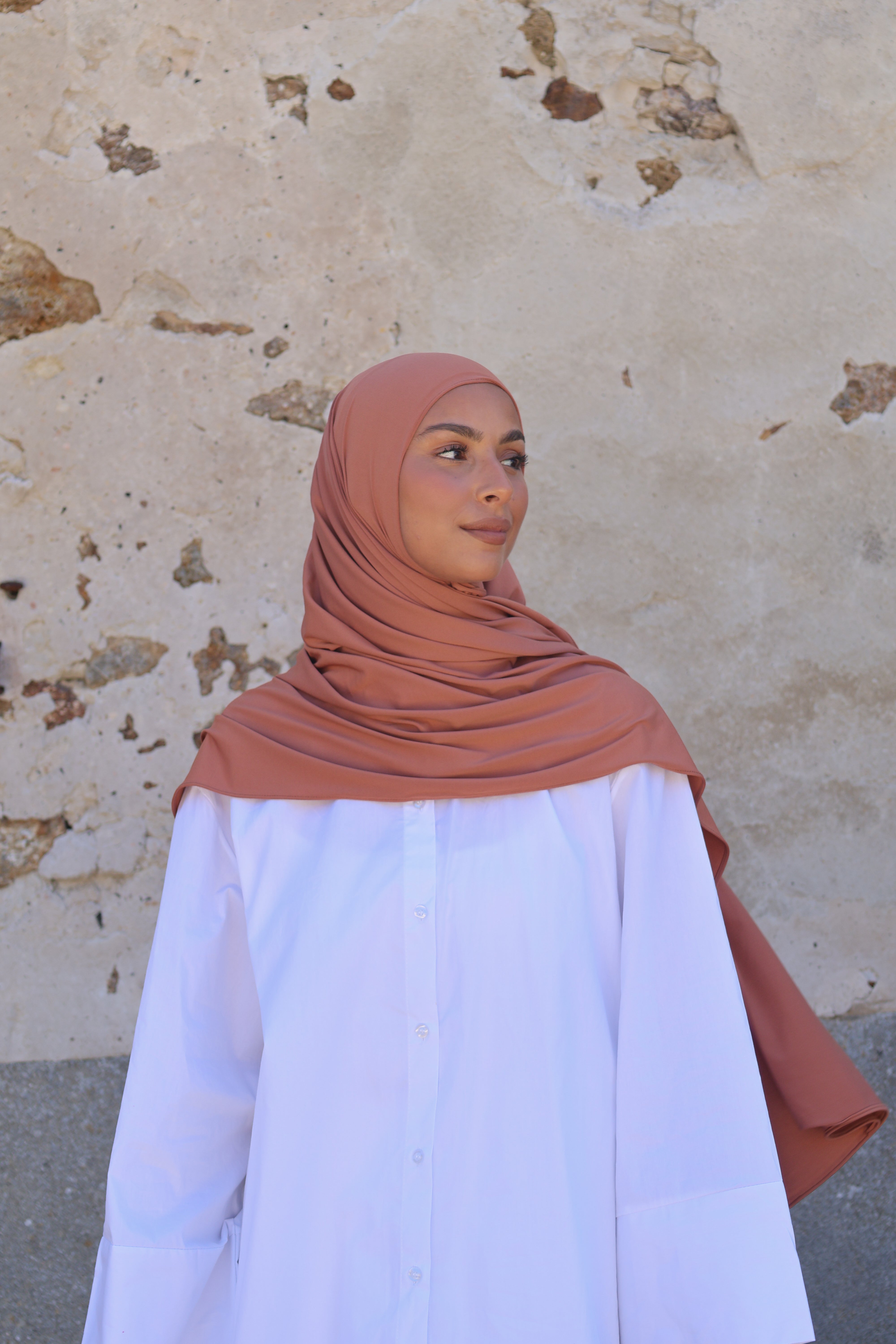 Hijab en jersey premium - Mocha