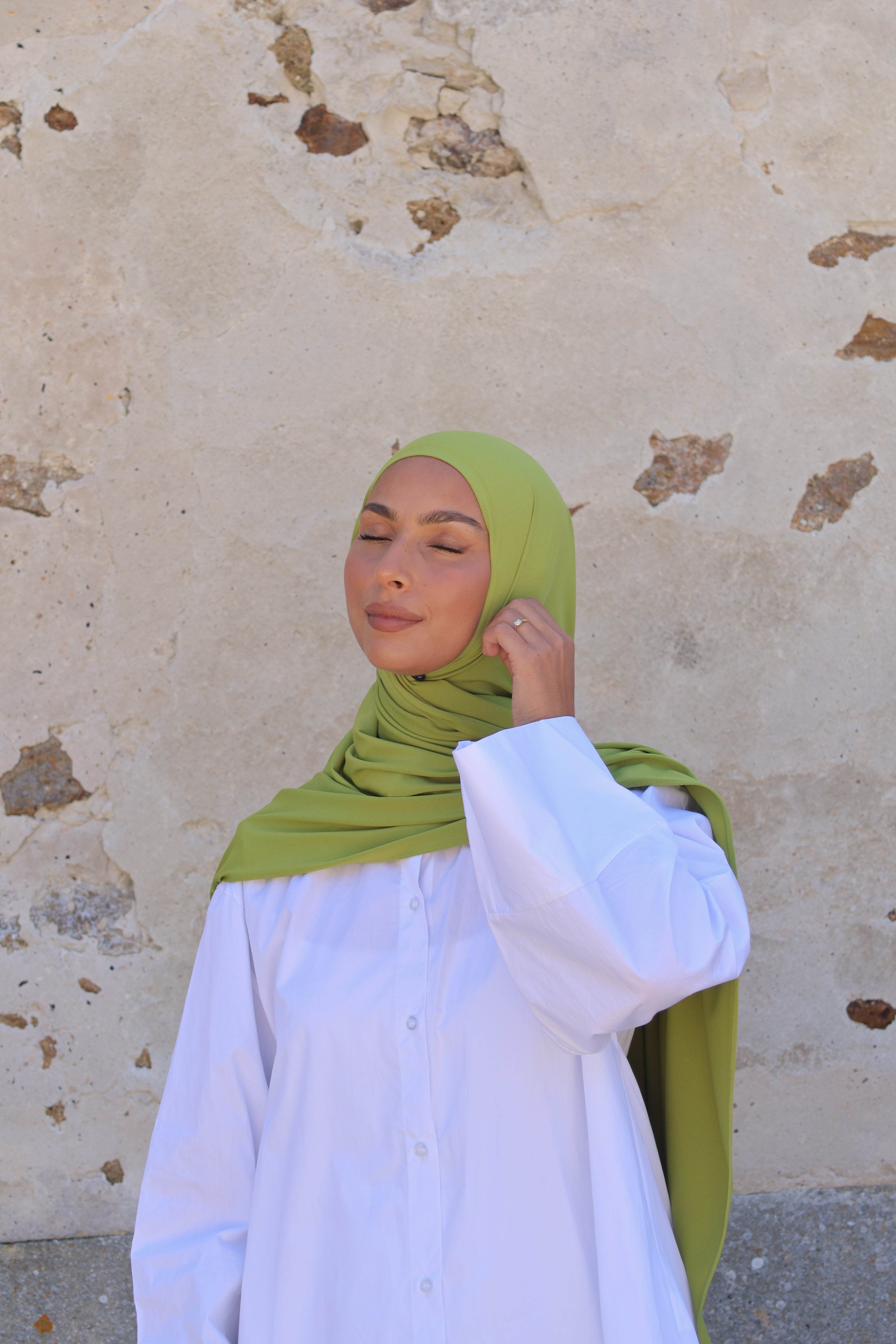 Premium jersey hijab - Pistachio