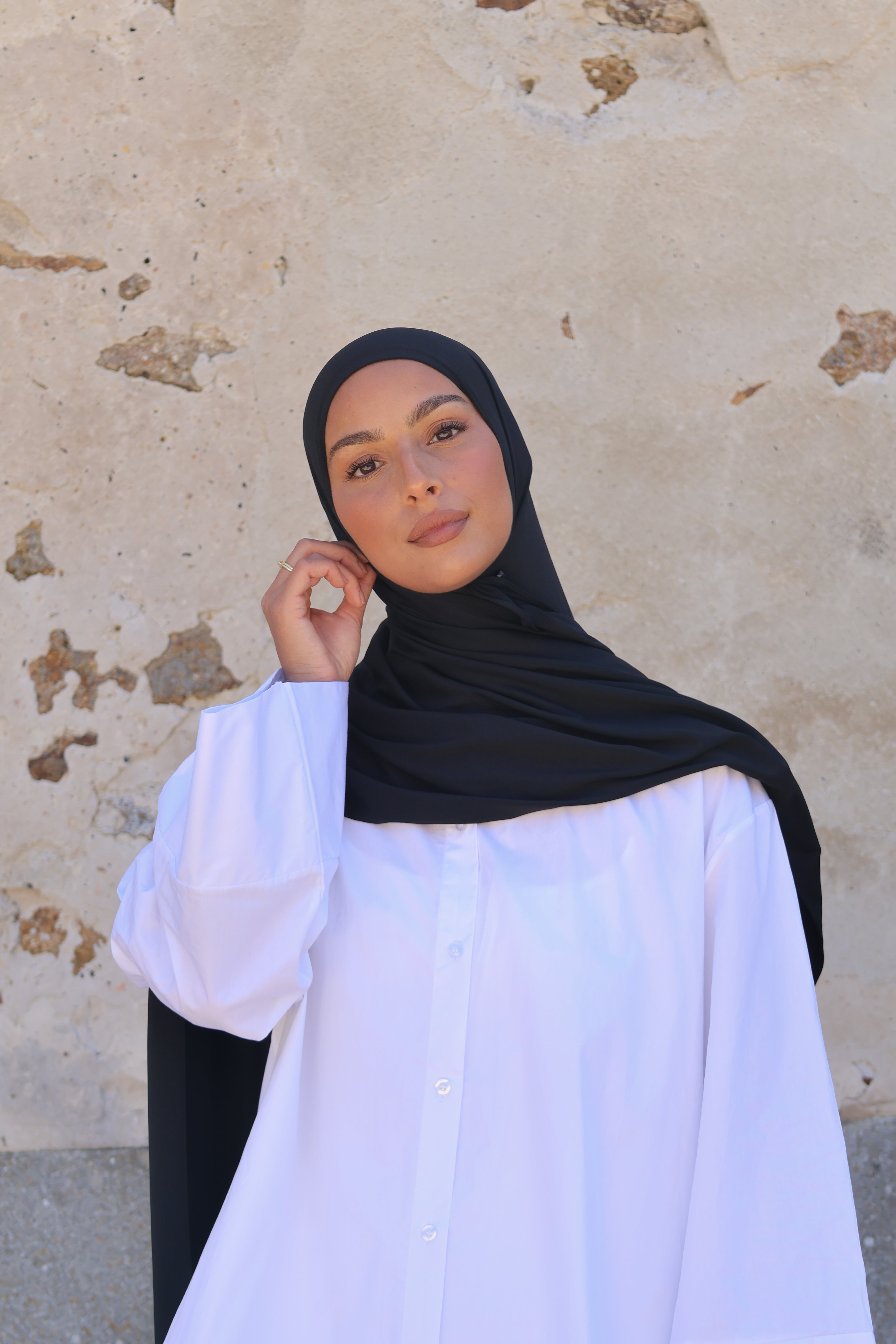 Premium jersey hijab - Onyx