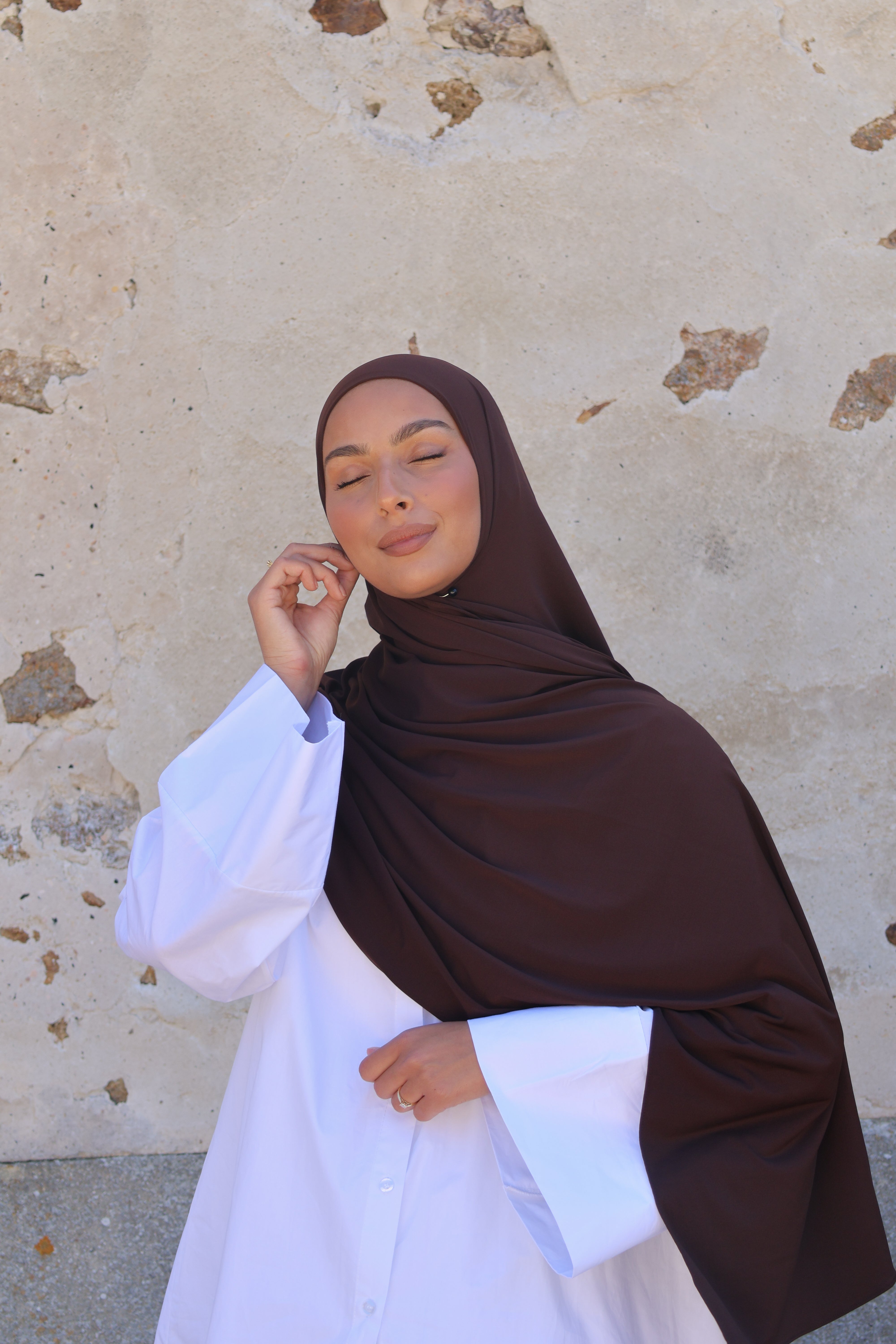 Hijab en jersey premium - Chocolate