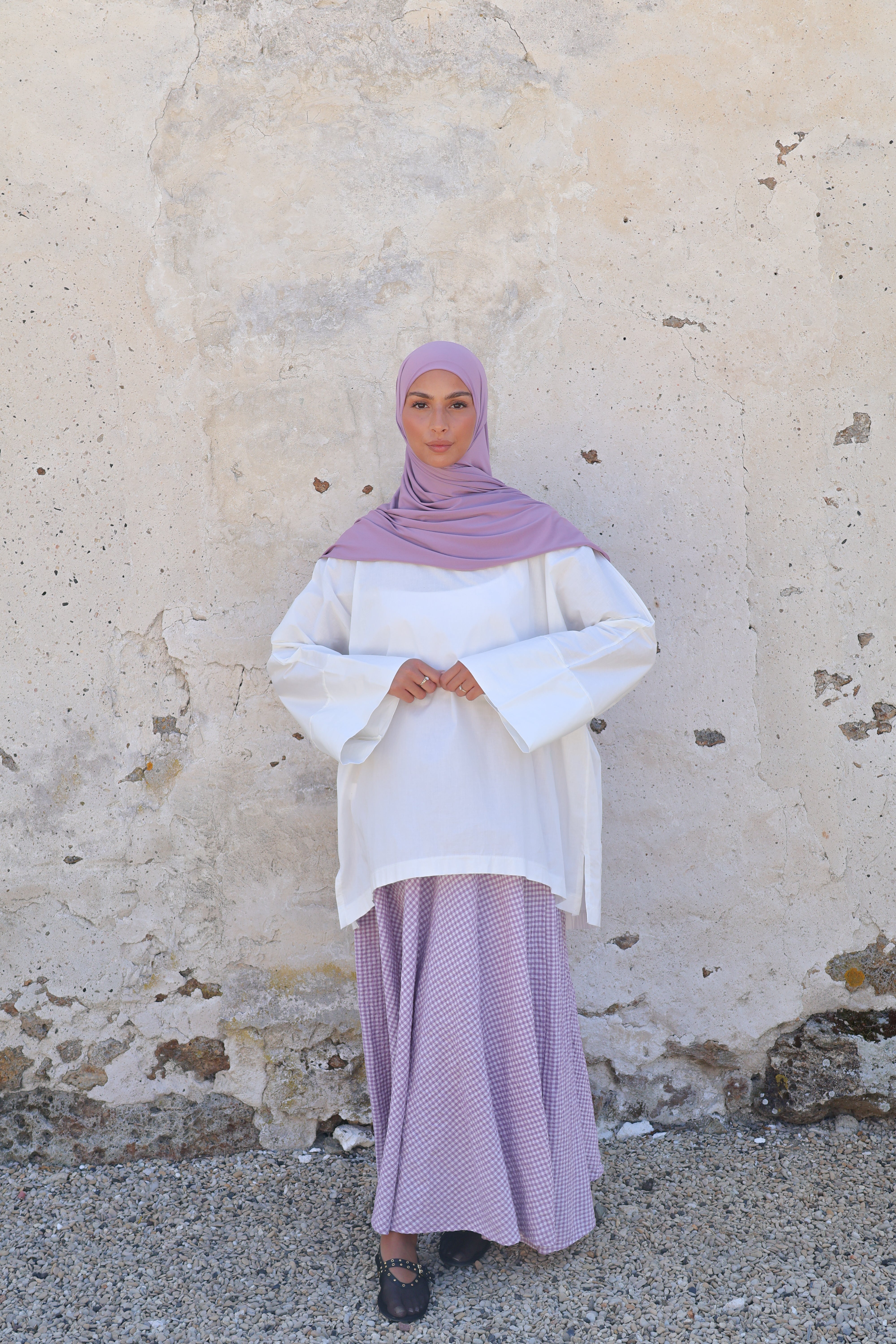 Jupe vichy - Lavande