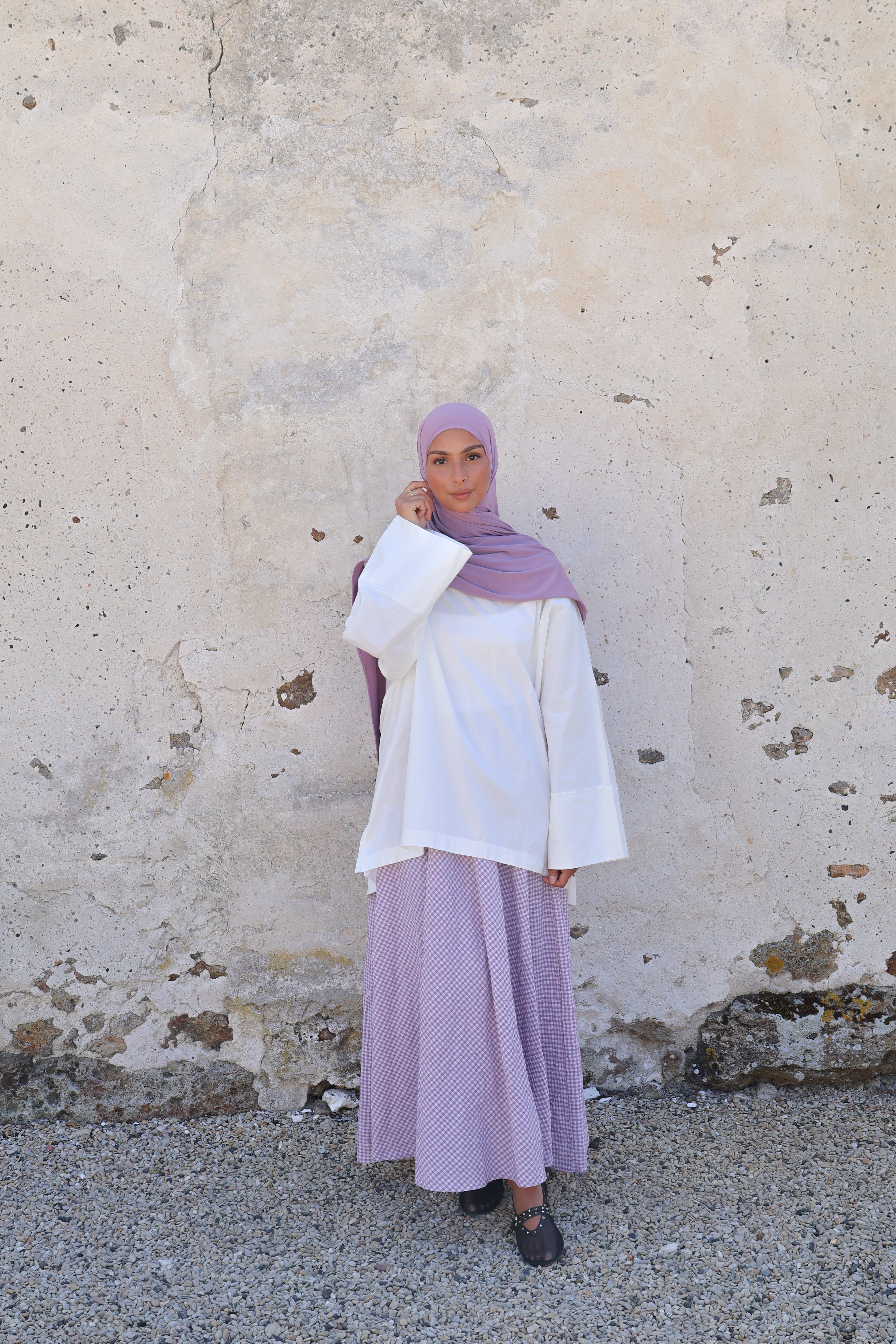 Jupe vichy - Lavande