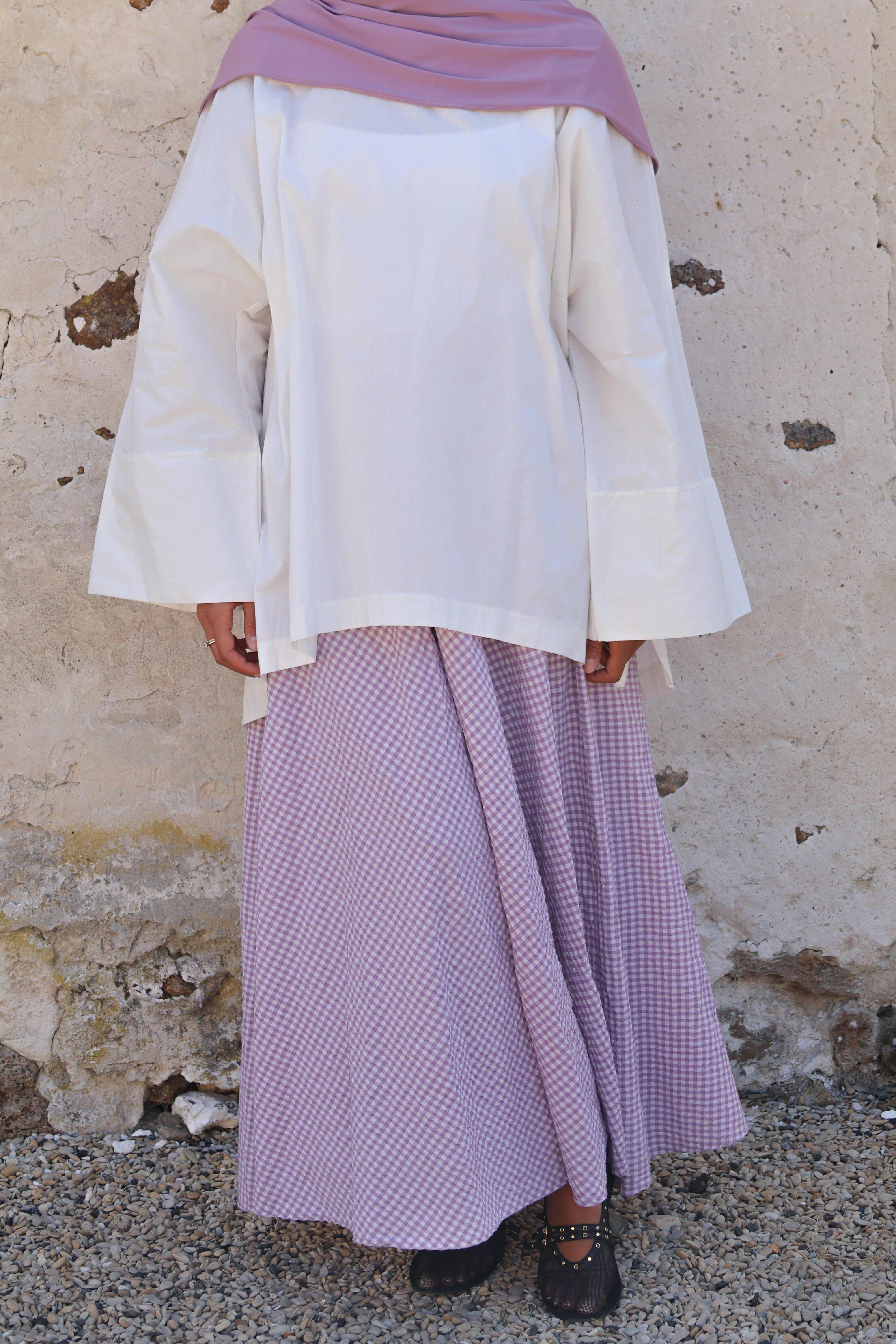 Jupe vichy - Lavande