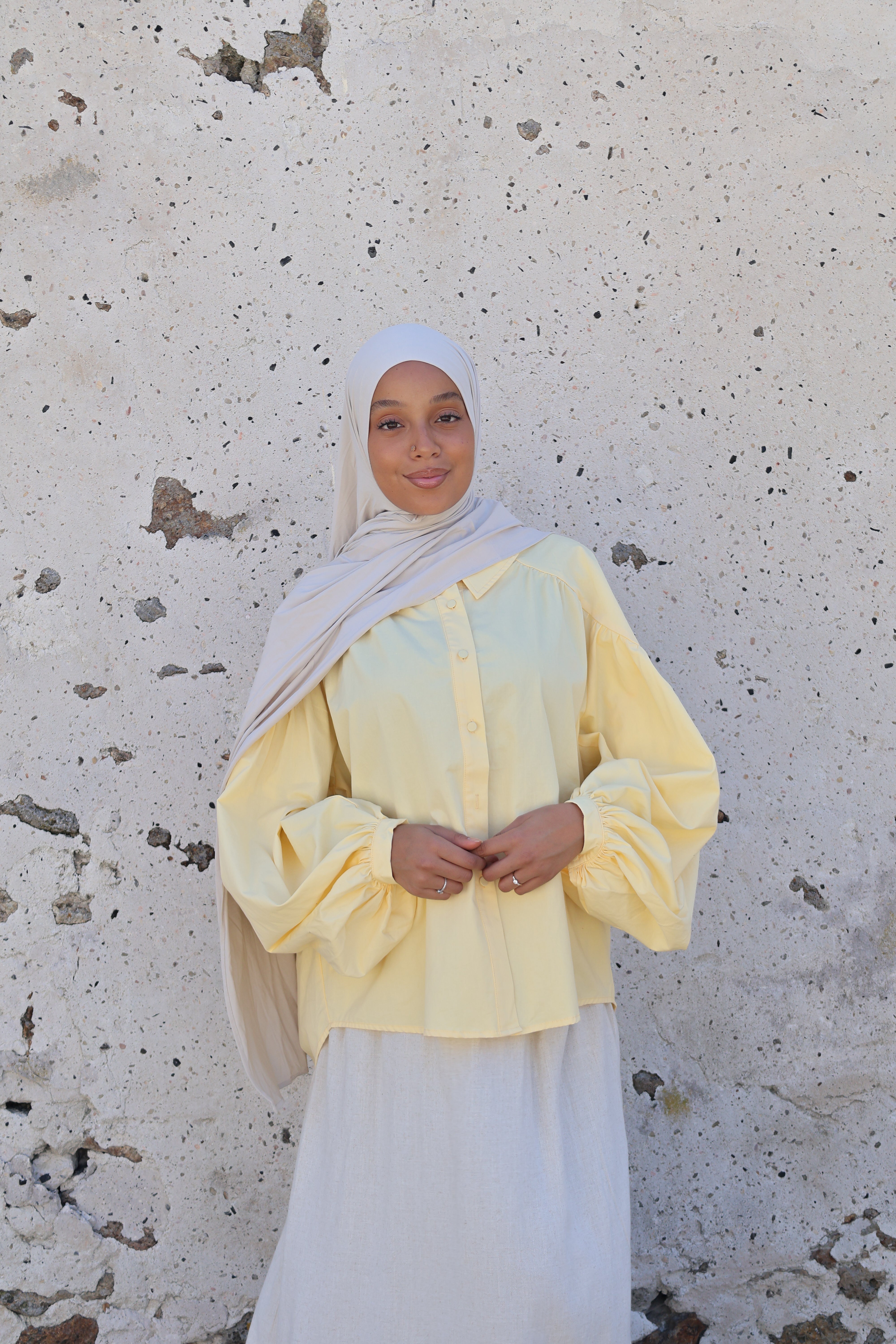 Chemise bonbon - Jaune beurre