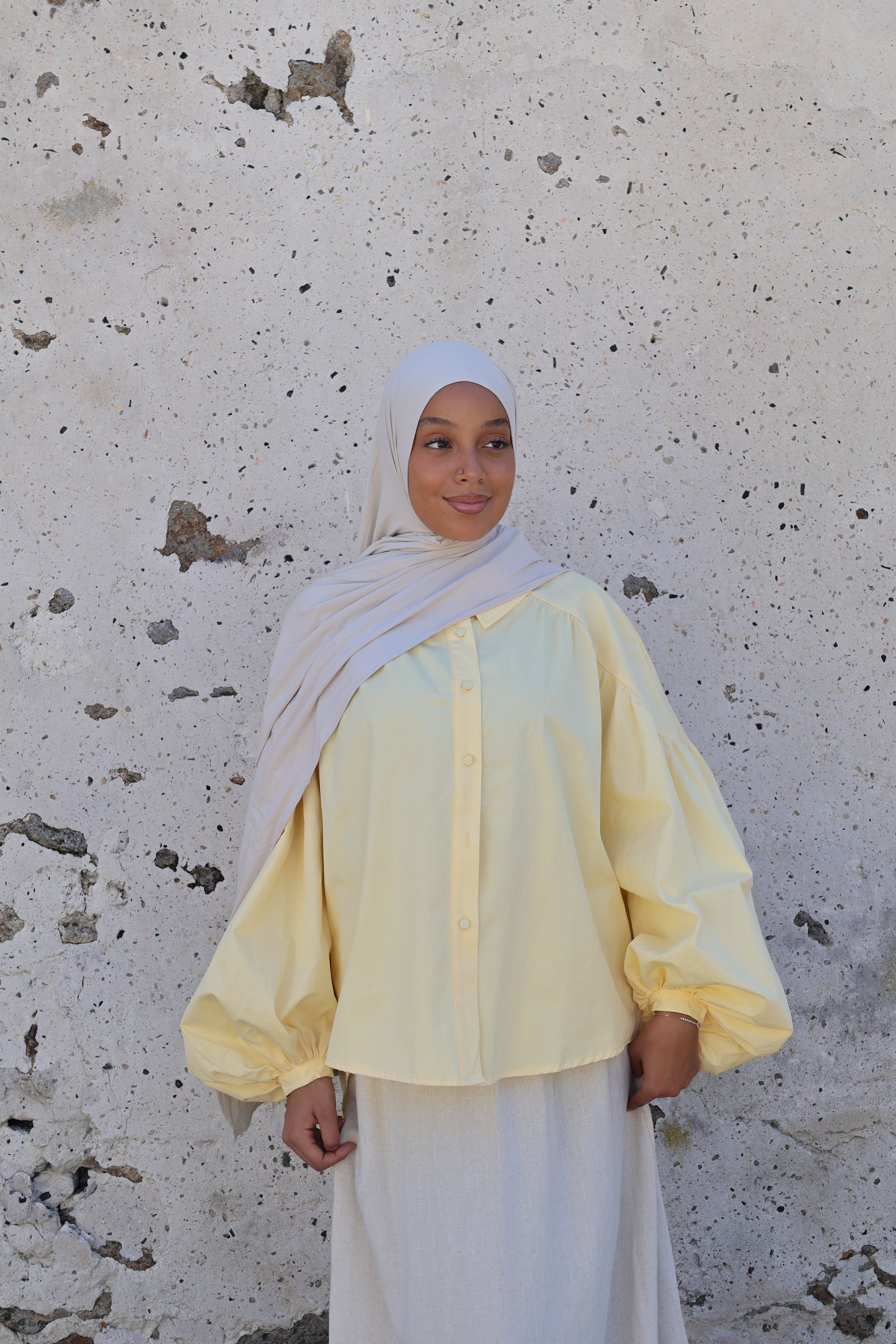 Chemise bonbon - Jaune beurre