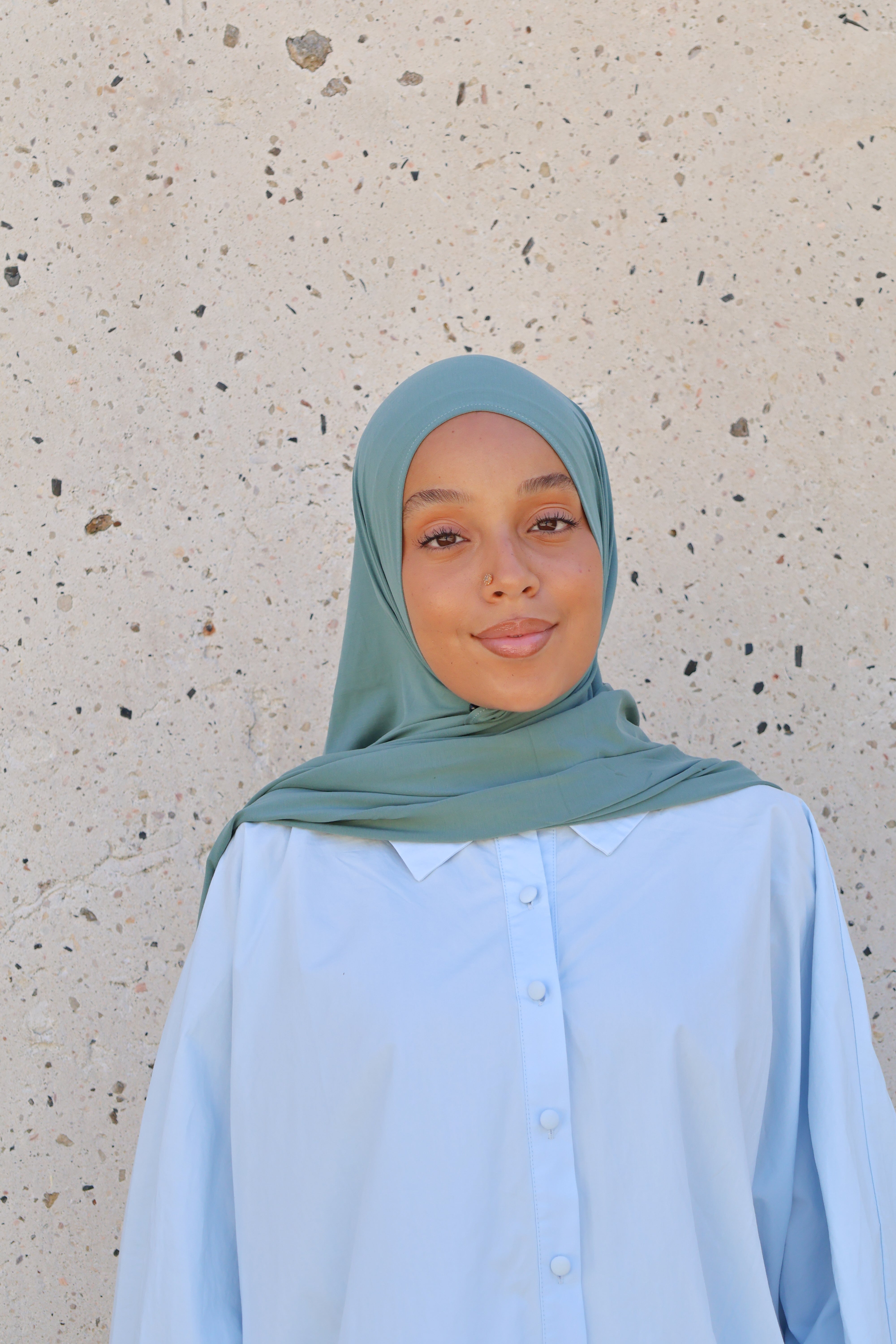 Hijab en jersey respirant - Aqua