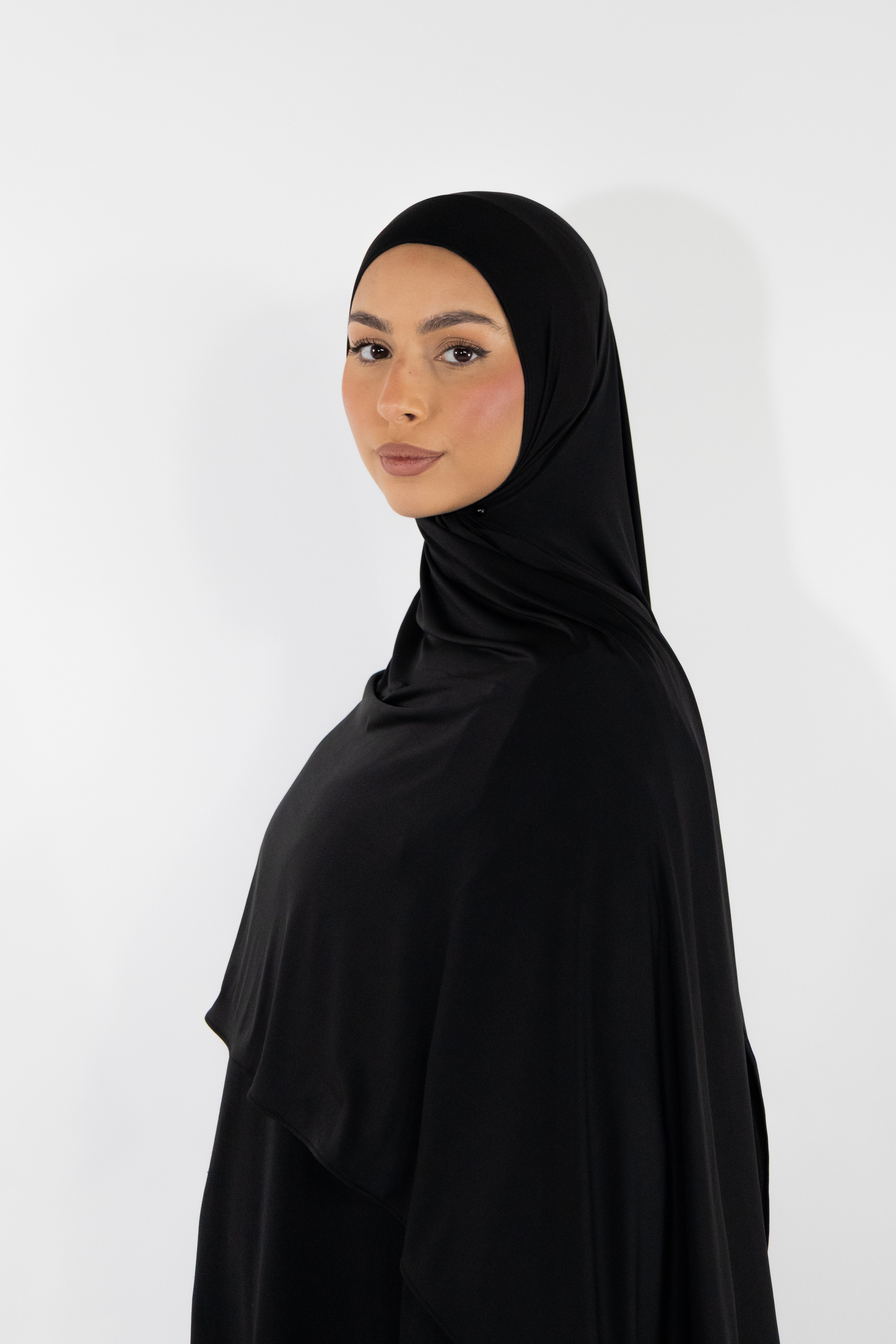 Hijab en jersey fluide - Black