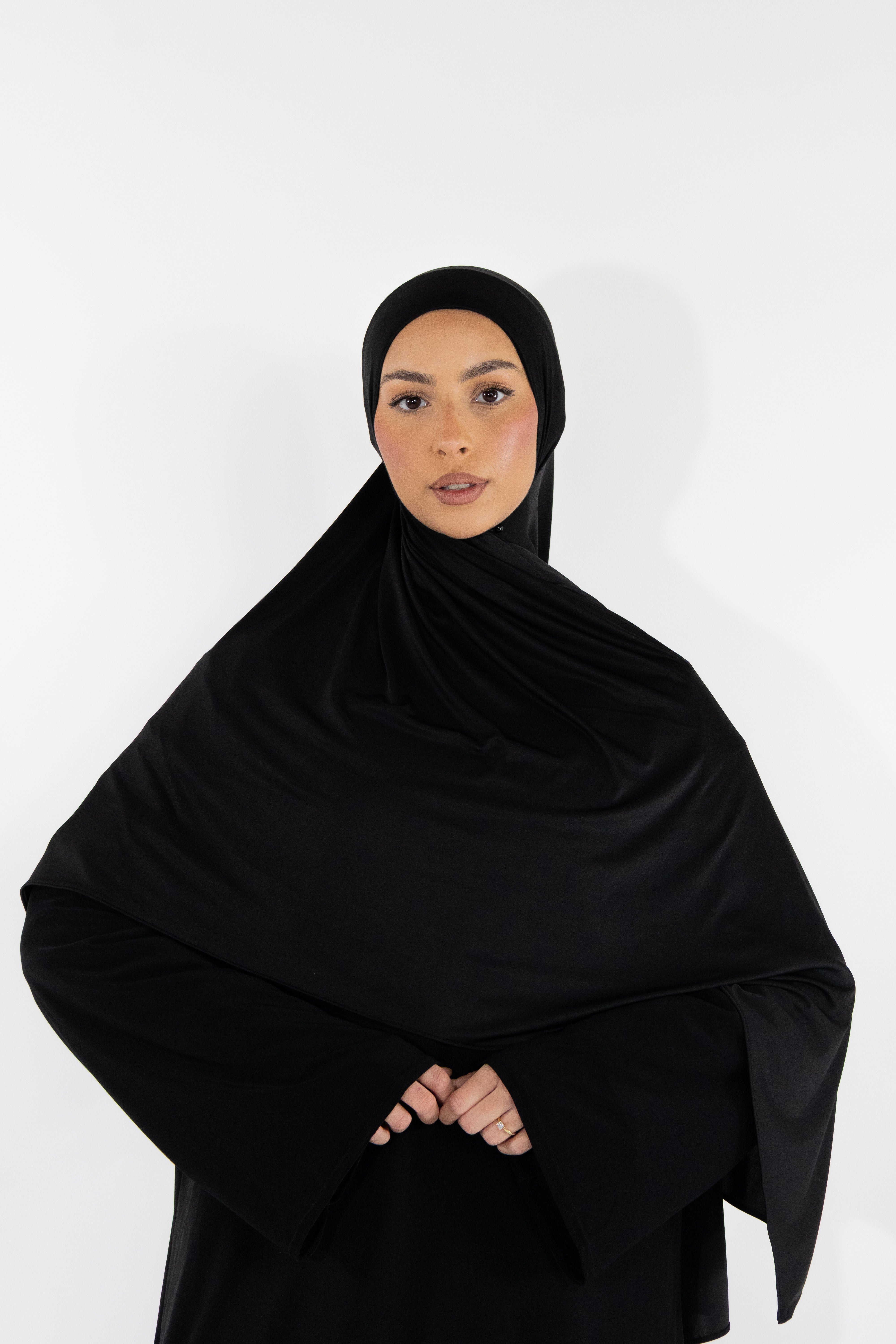 Hijab en jersey fluide - Black