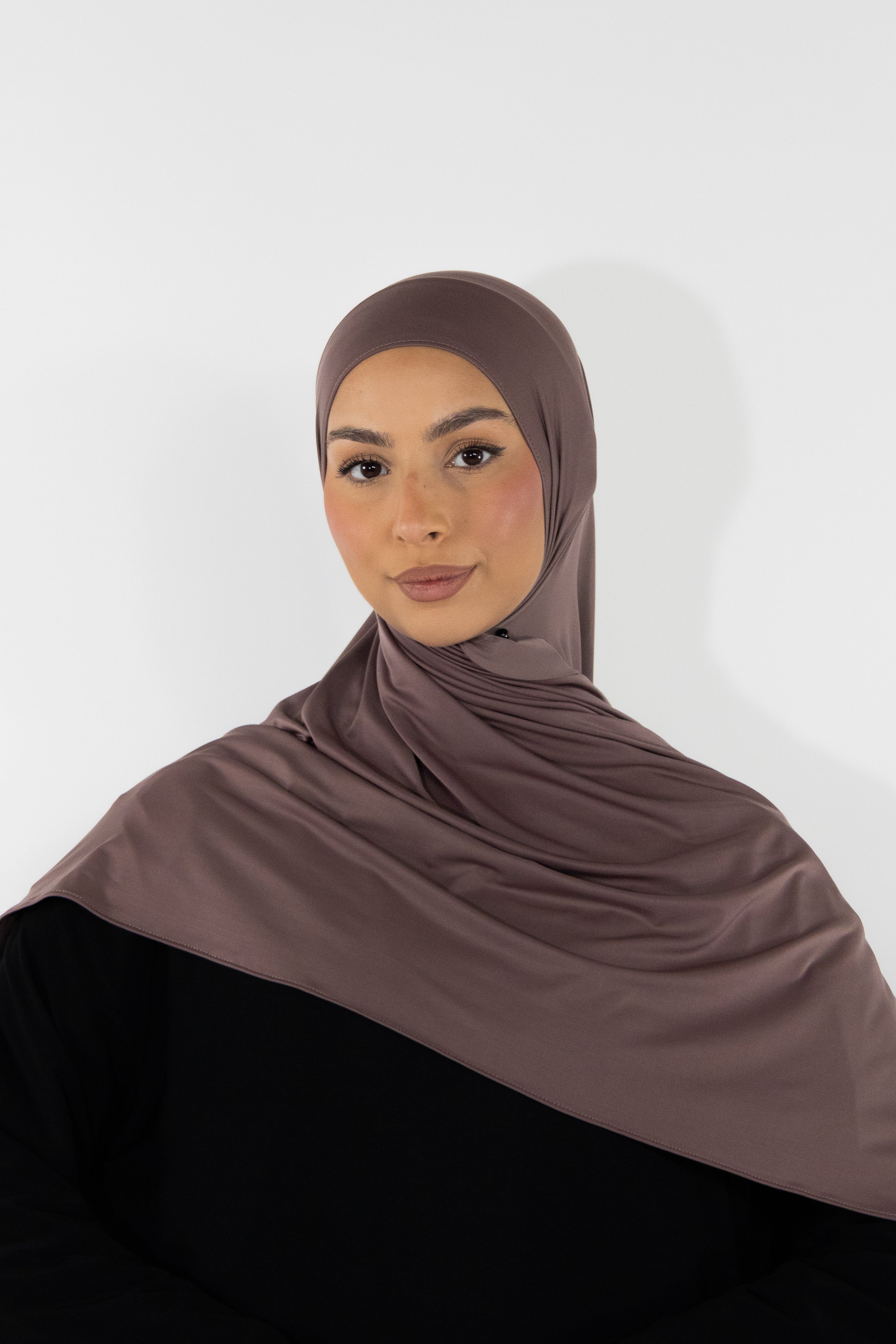 Hijab en jersey fluide - Mocha