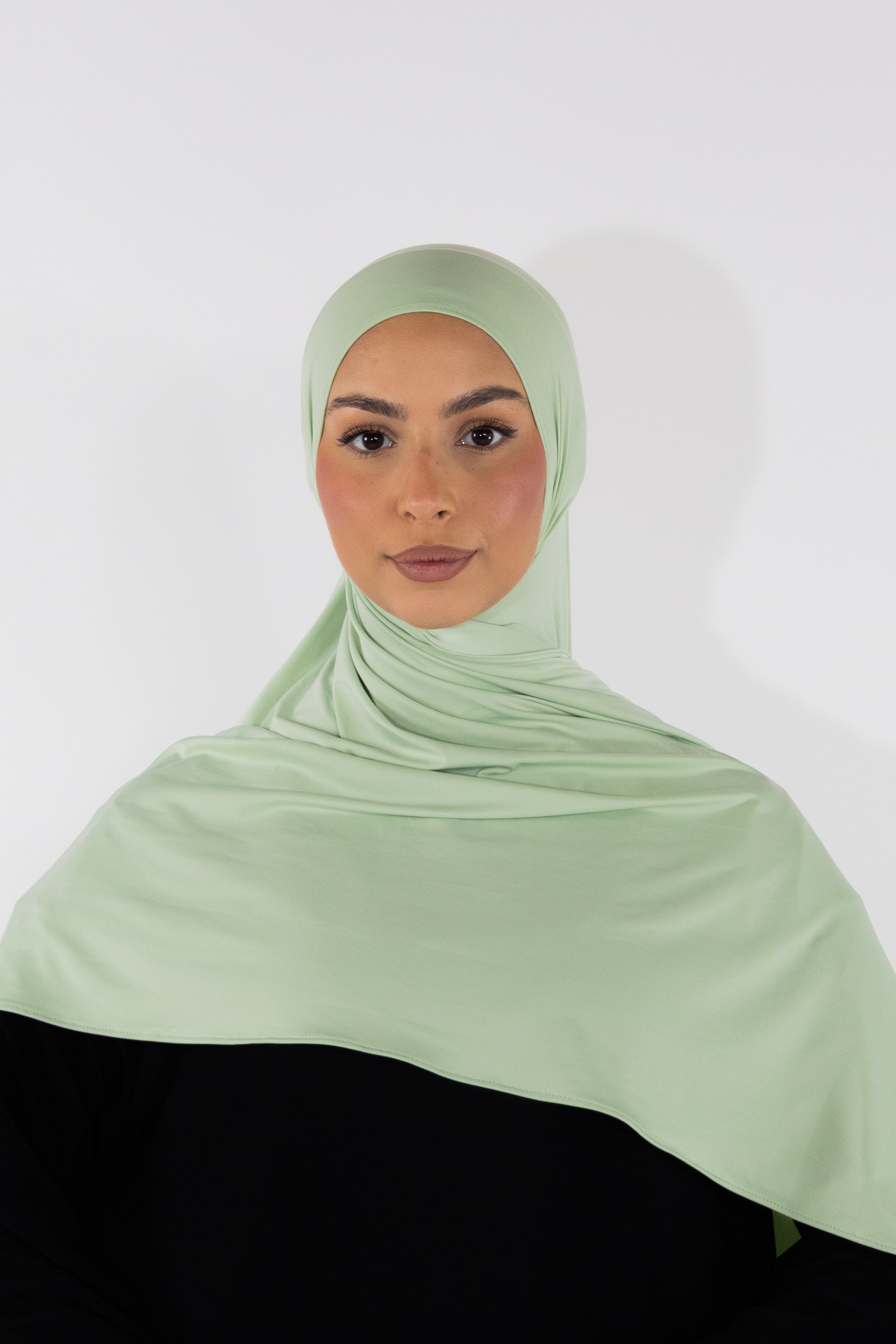 Hijab en jersey fluide - Aloe