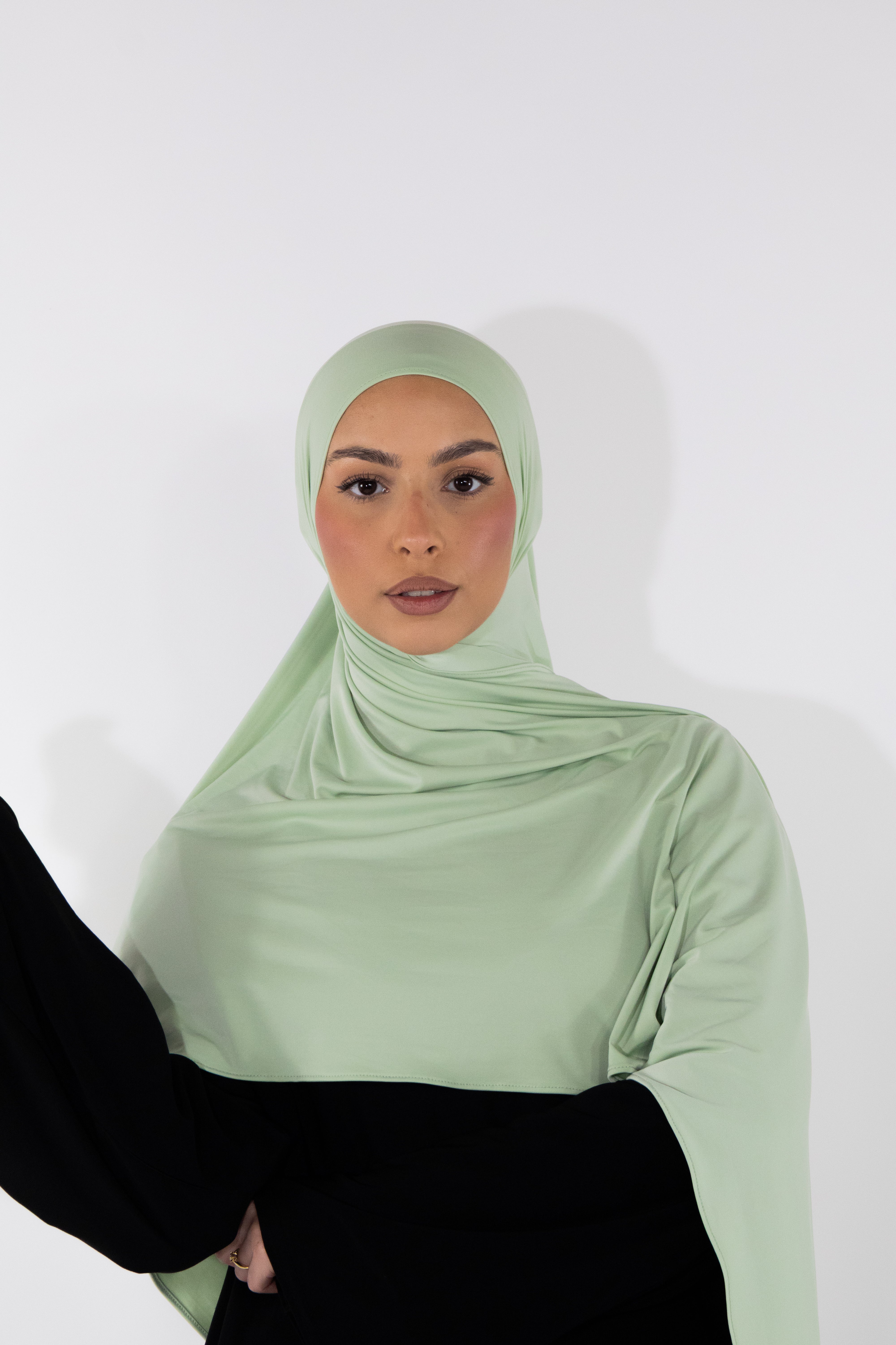 Hijab en jersey fluide - Aloe