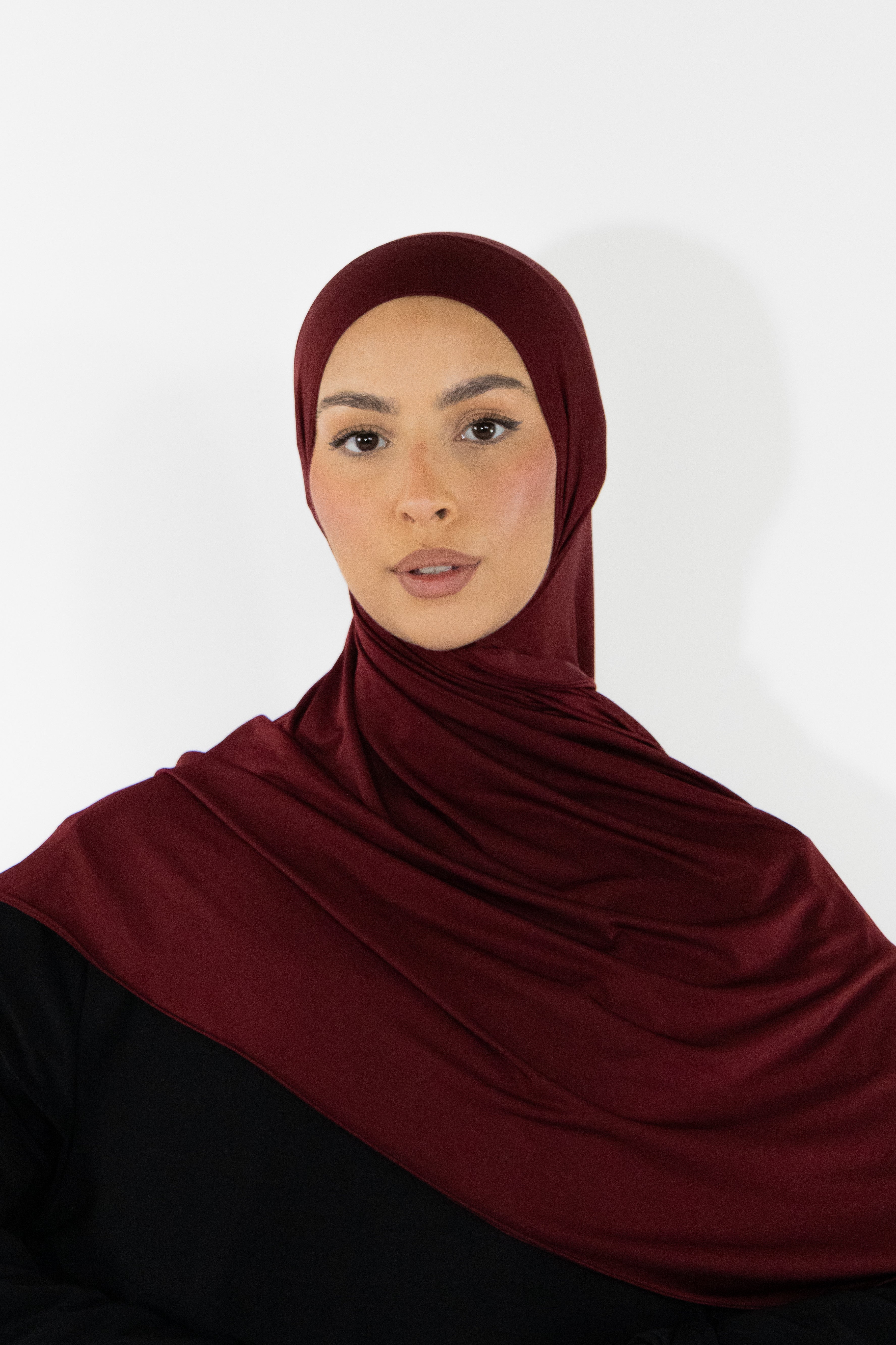 Hijab en jersey fluide - Berry