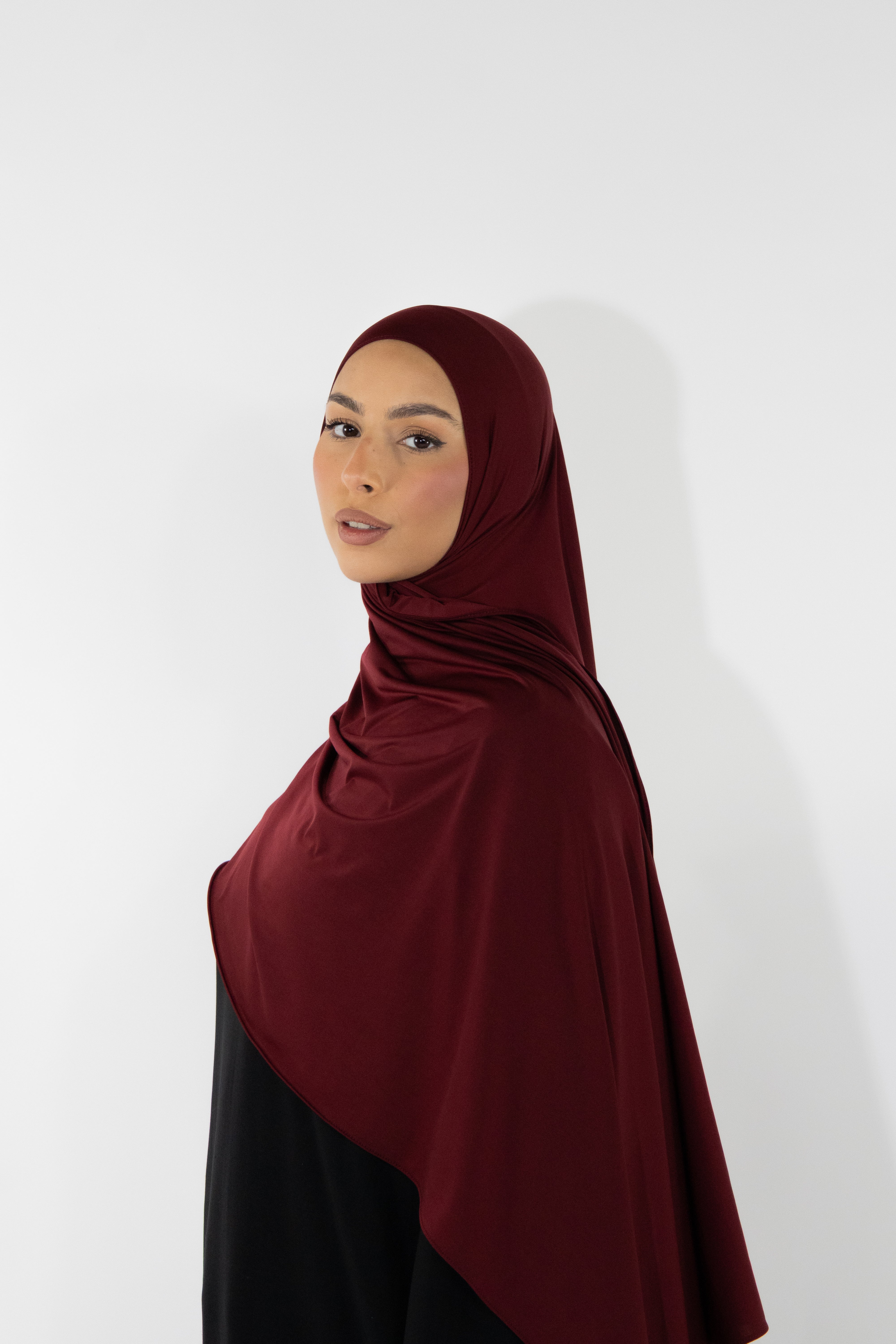 Flowing jersey hijab - Onyx