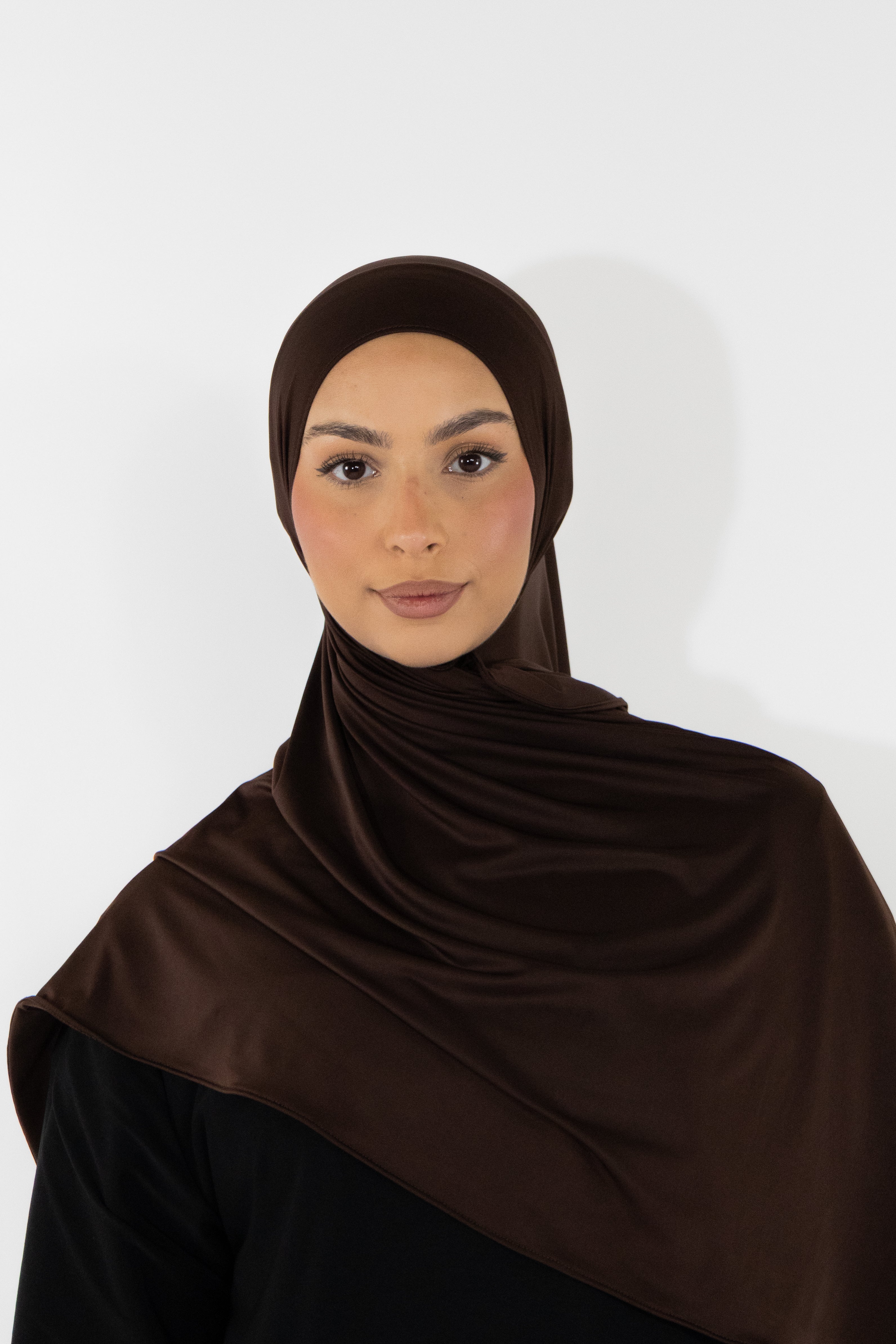 Hijab en jersey fluide - Chocolate