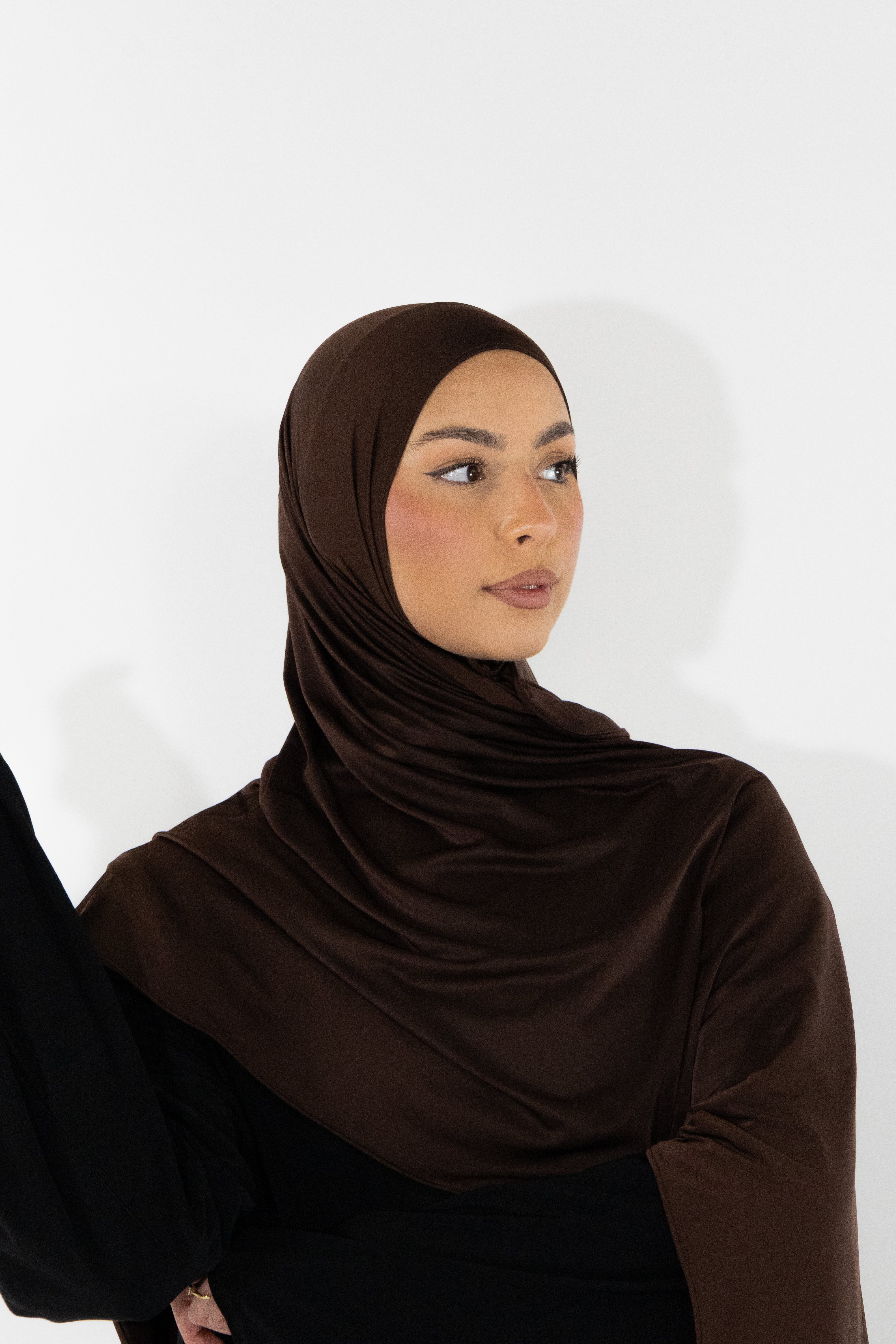 Hijab en jersey fluide - Chocolate