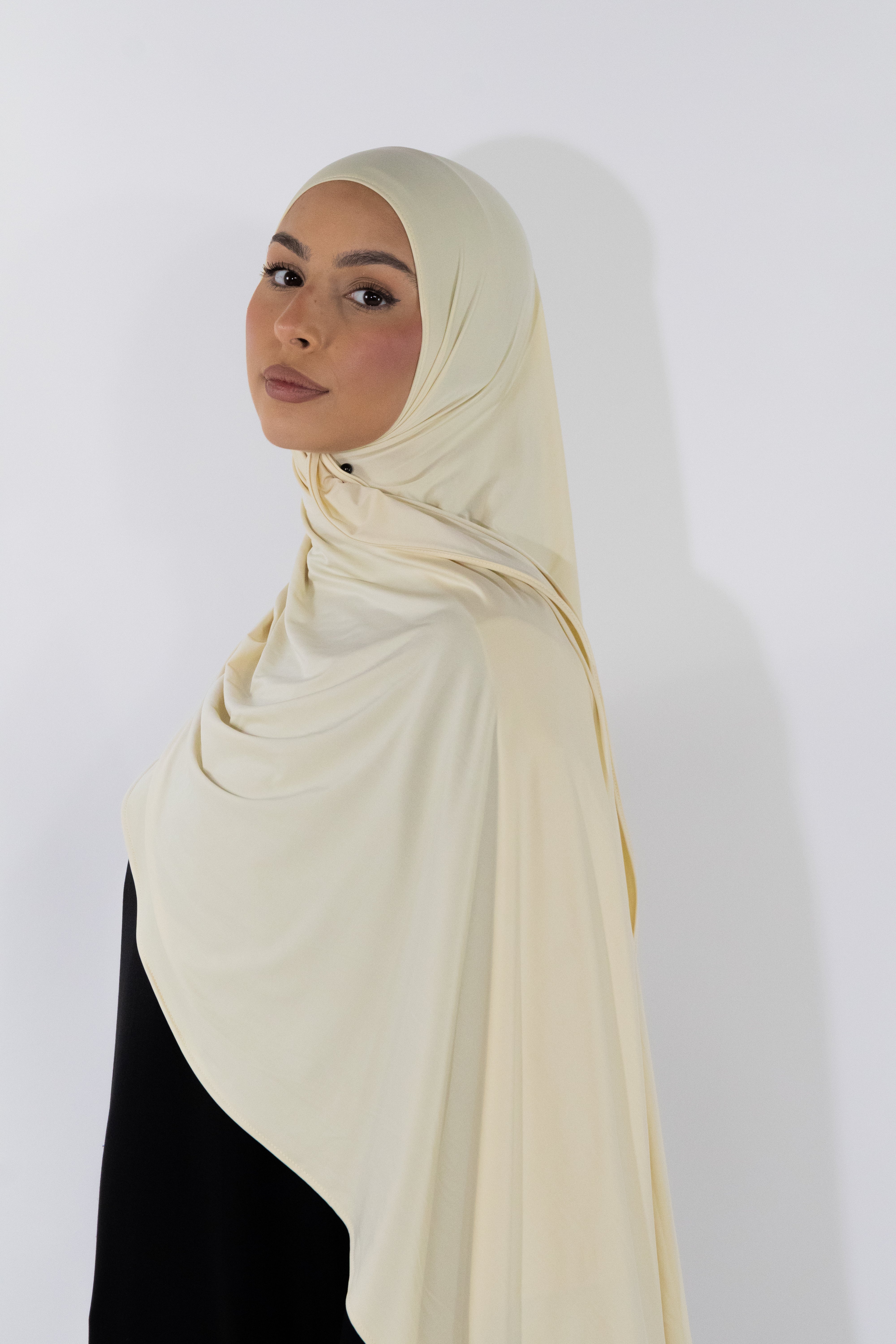 Hijab en jersey fluide - Butter